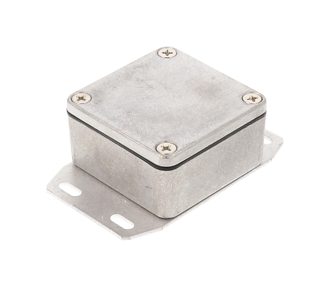 1590WLLBF low-profile watertight diecast enclosure with flanged bottom plate