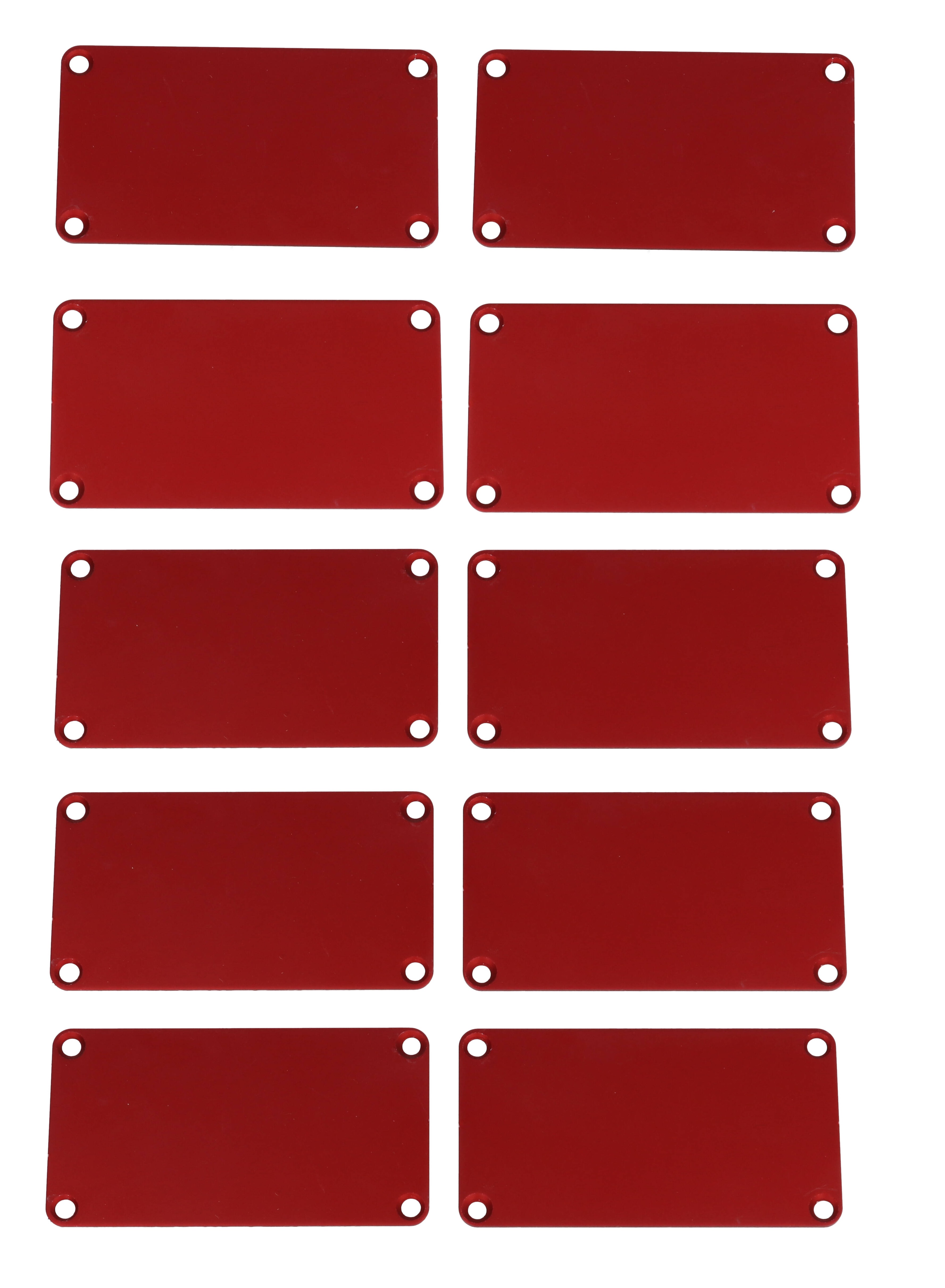 1455KALRD-10 — red aluminum end panels for 1455K enclosures- 10/pack