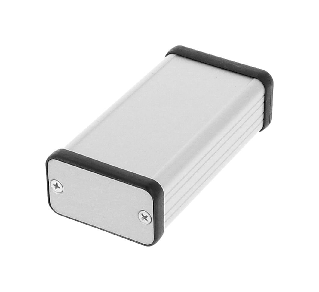1455D801 — extruded aluminum enclosure w/ metal end panels