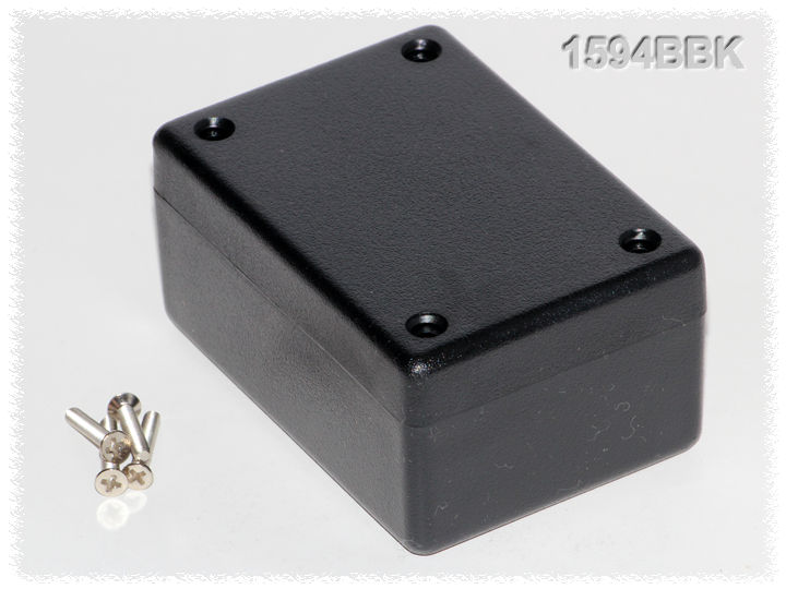 1594BBK black flame retardant abs plastic 1594B enclosure, 81 x 56 x 40 mm, with lid