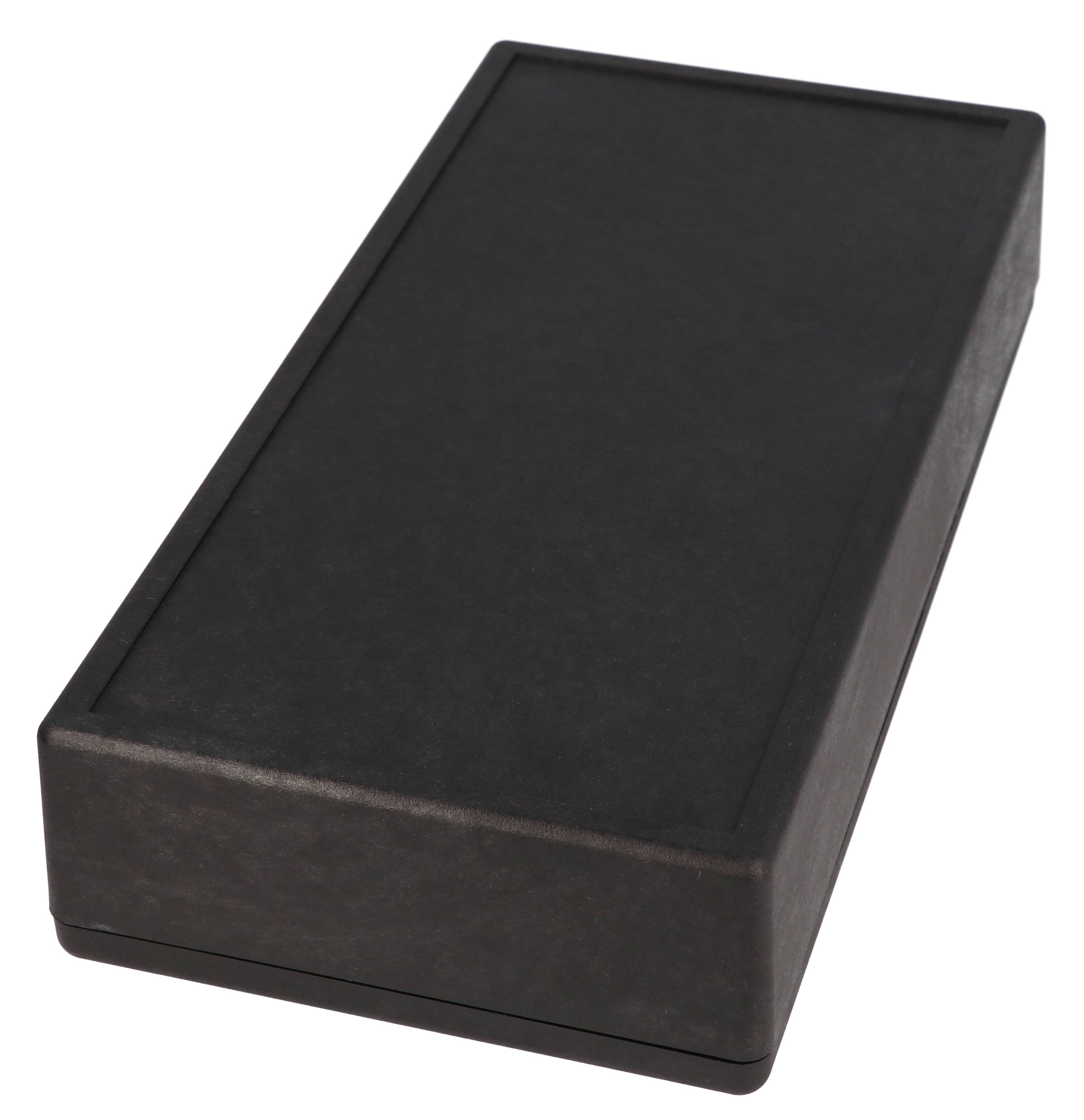 1599RFIHBK black EMI/RFI shielded conductive plastic handheld enclosure, 220 x 110 mm