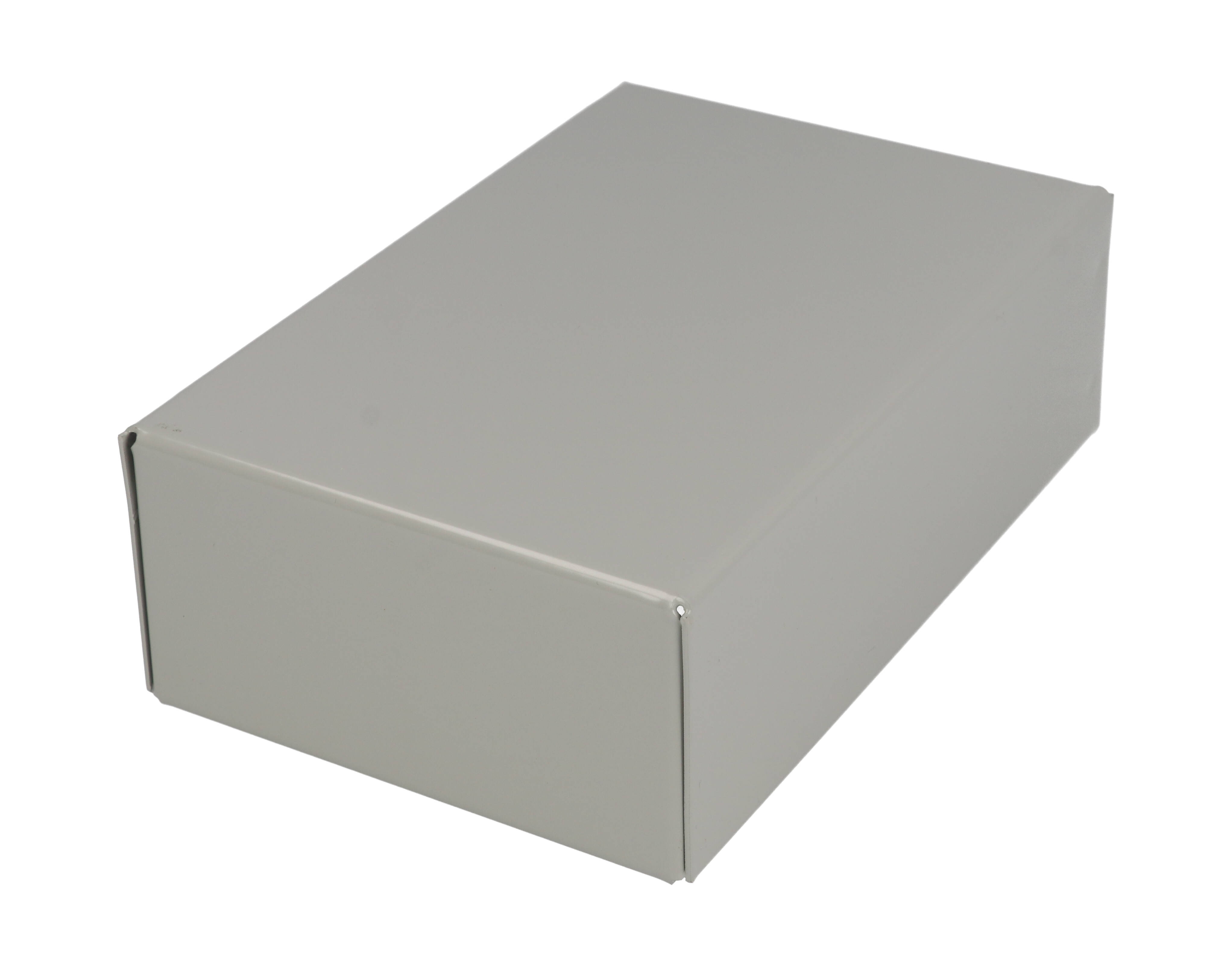 1441-8 ASA 61 grey 6 x 4 x 2 in spot welded steel chassis