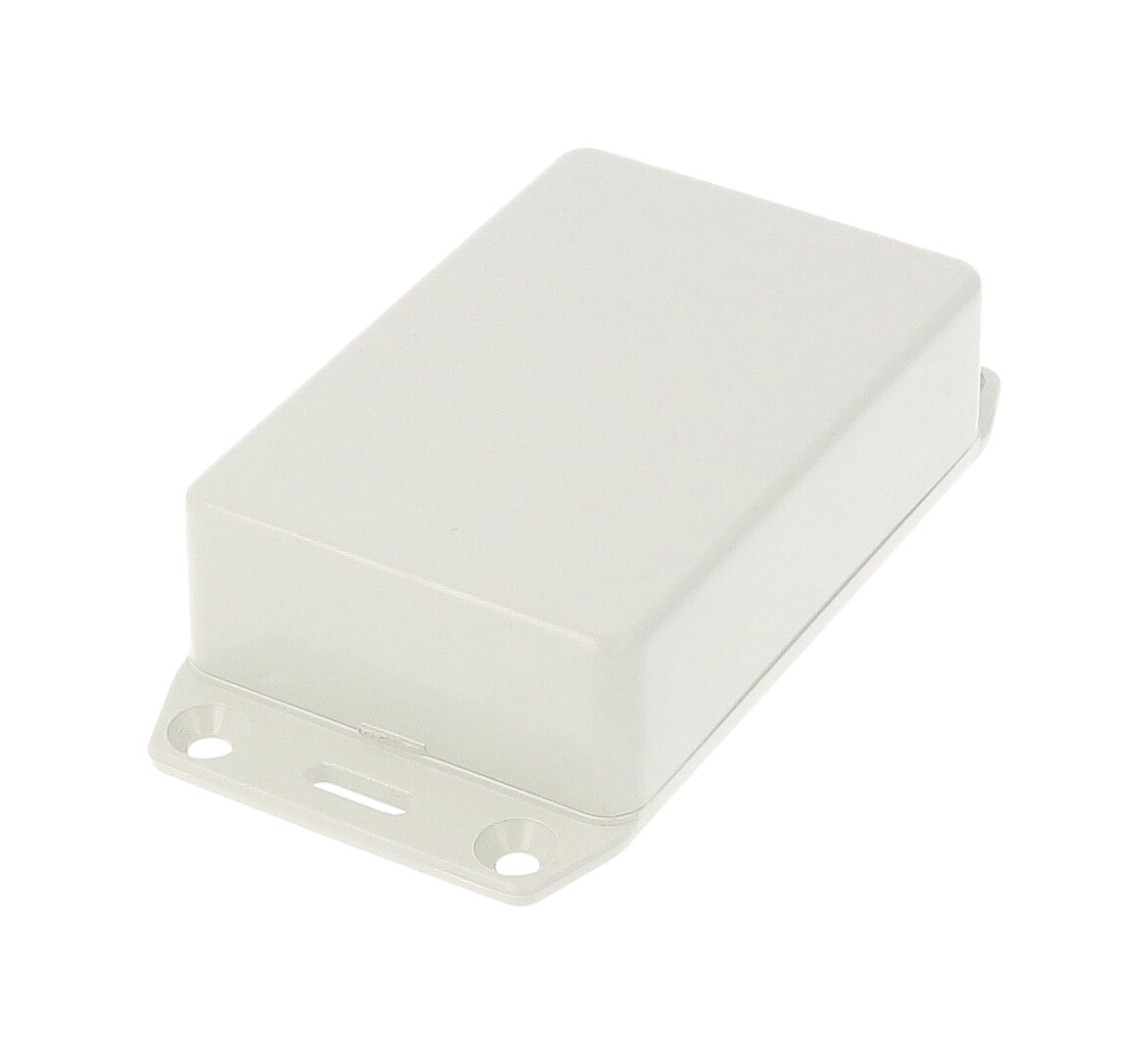 1591MFLGY light gray ABS plastic enclosure with flanged mounting lid