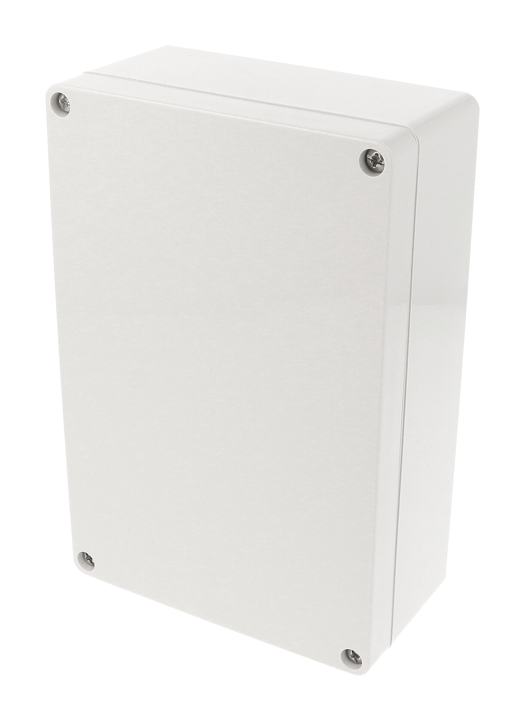 1554H2GY light gray polycarbonate 180 x 120 mm watertight enclosure with gray lid