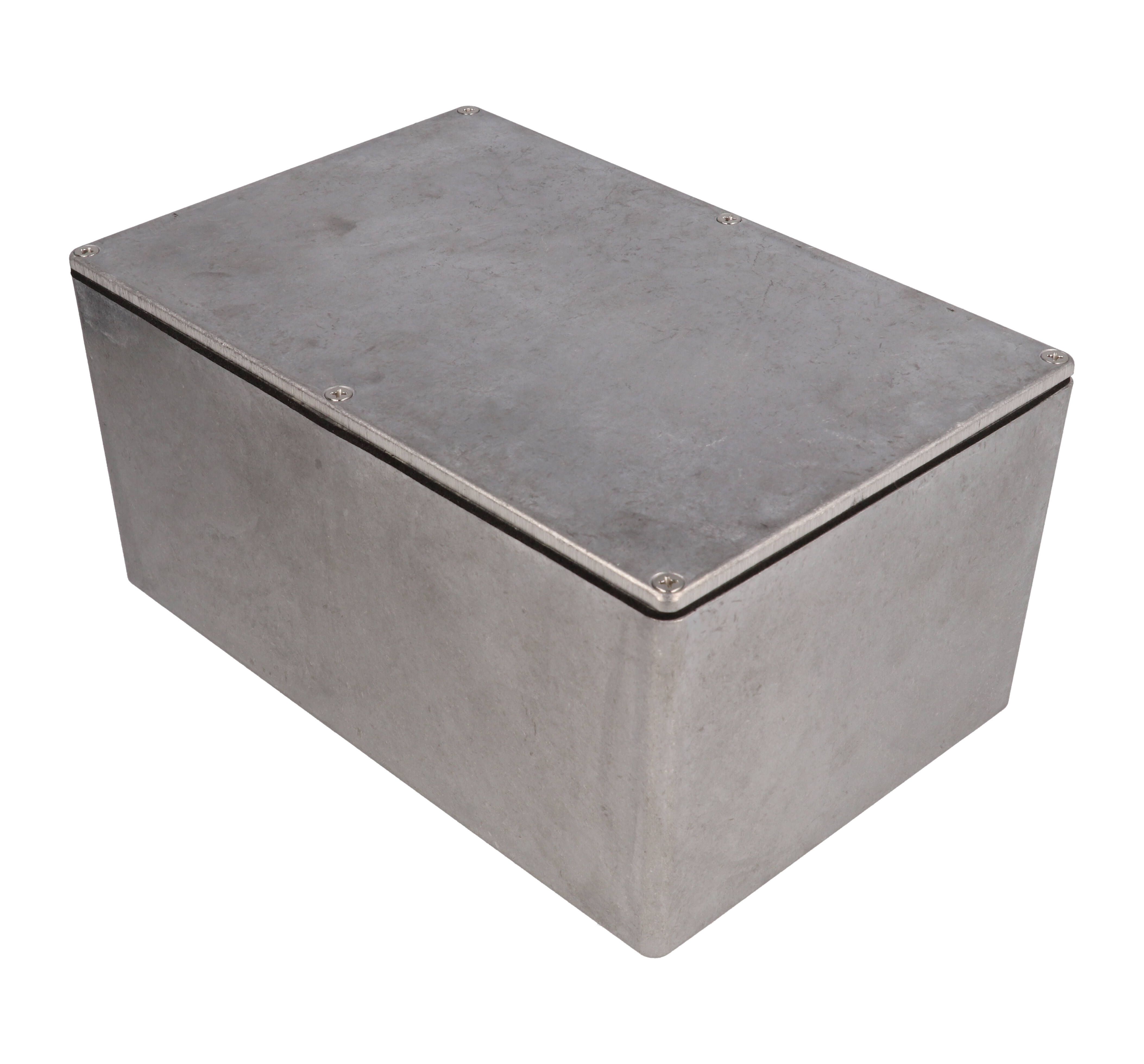 1550WH natural watertight diecast aluminum enclosure, 222 x 146 x 105 mm, with screw-down lid