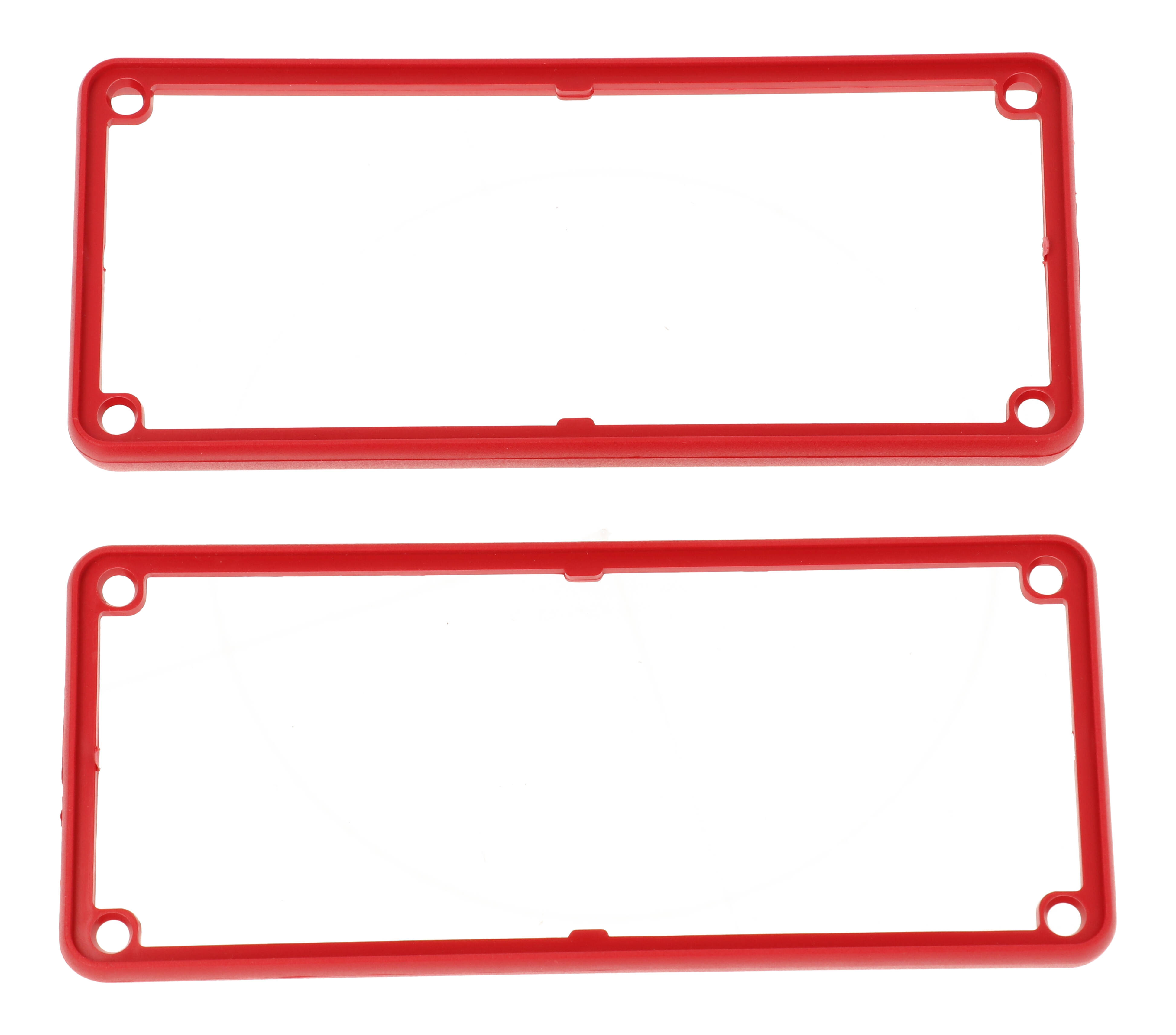 1455QBRED red open bezels for 1455Q extruded aluminum enclosure, 2-pack