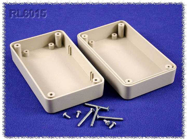 RL6015 light gray deep-lid ABS project enclosure, 107 x 64 x 40 mm