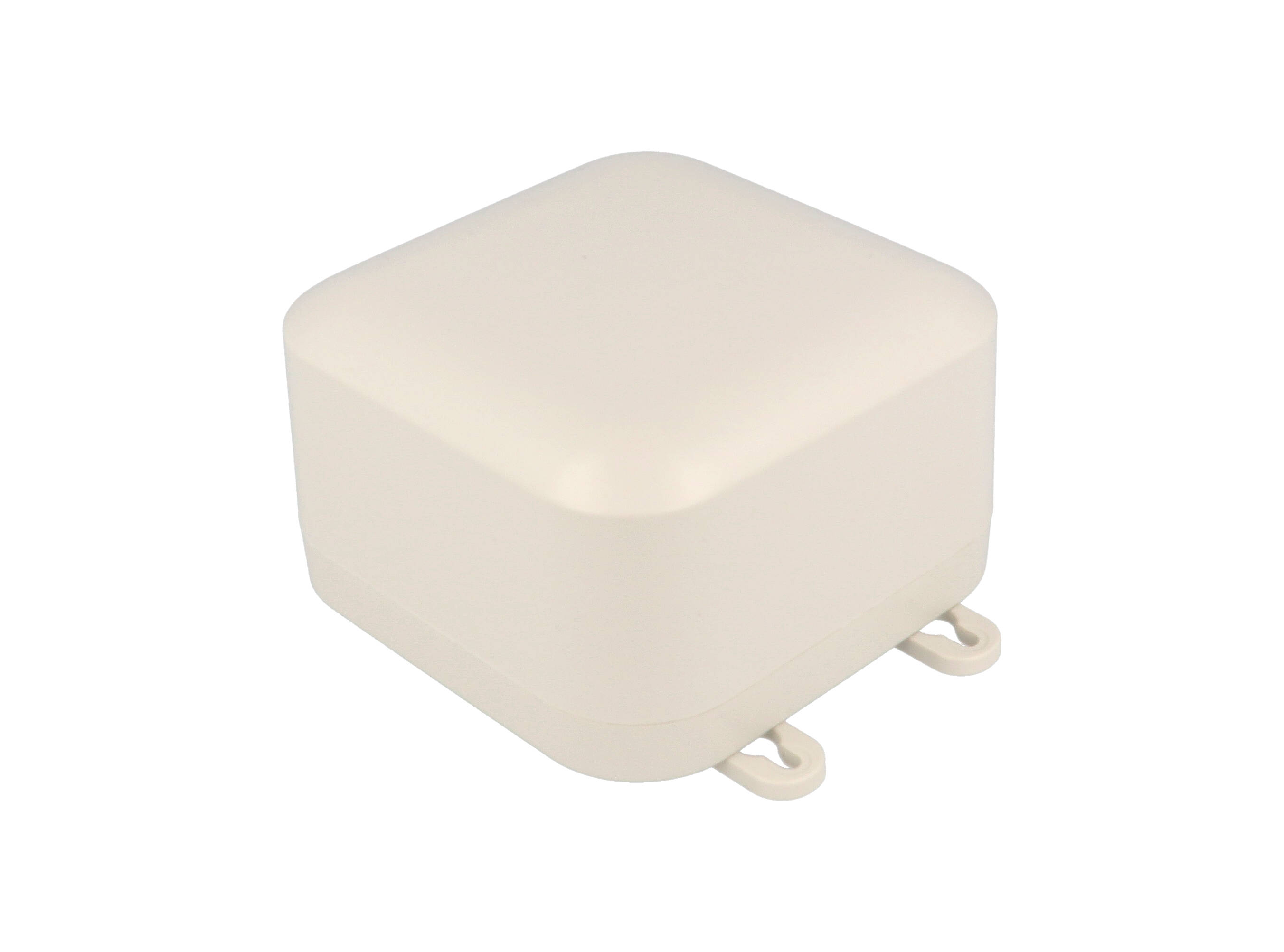 1557DAGY light gray ABS watertight enclosure, 120 x 120 x 70 mm, with rounded corners and stainless lid screws