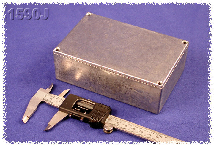 1590J natural diecast aluminum enclosure, 145 x 95 x 49 mm, with lid