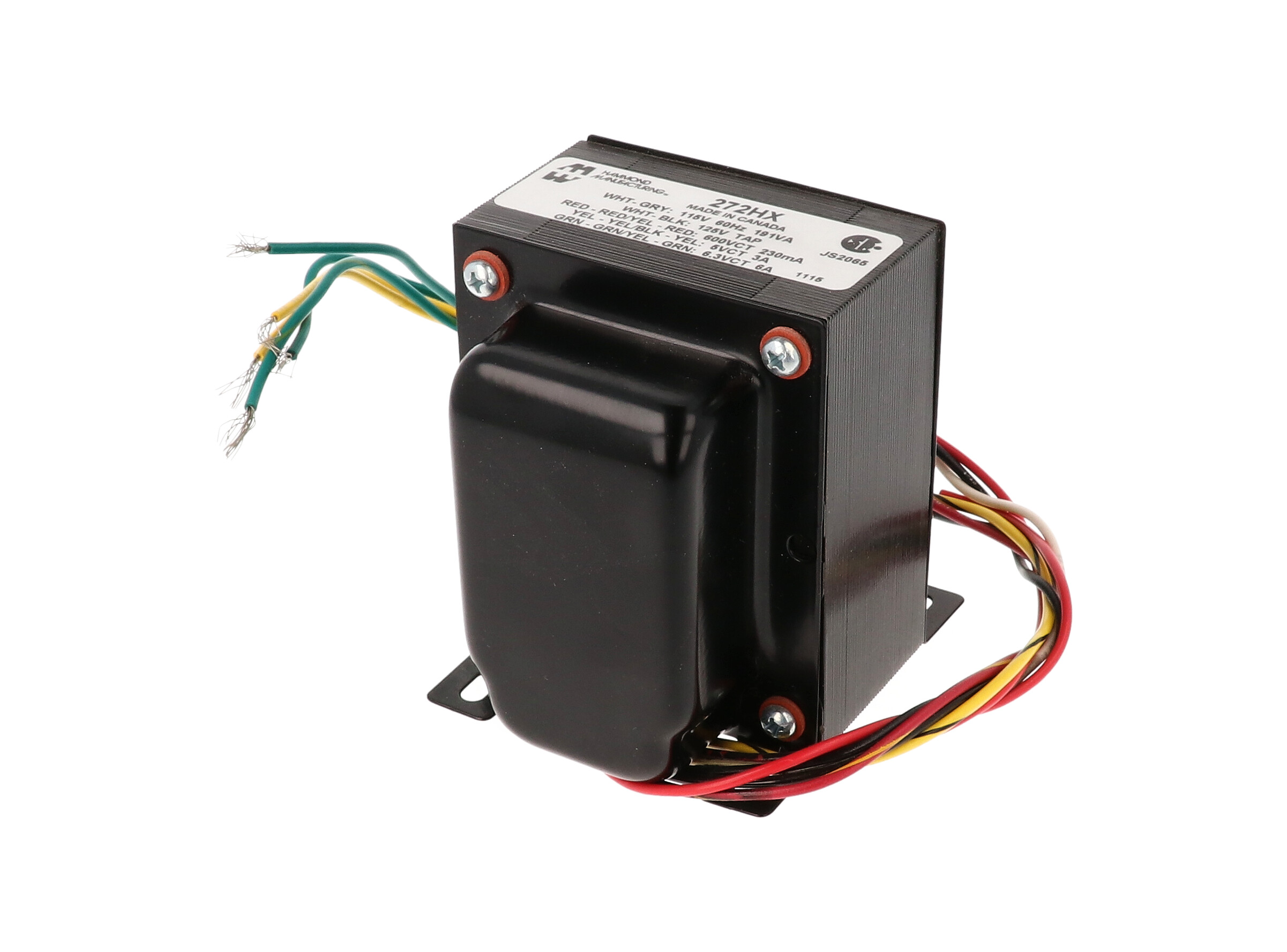 270EX 118 VA high voltage plate and filament transformer, vertical (X) enclosed chassis mount, 550V C.T. @ 144mA secondary — view 9