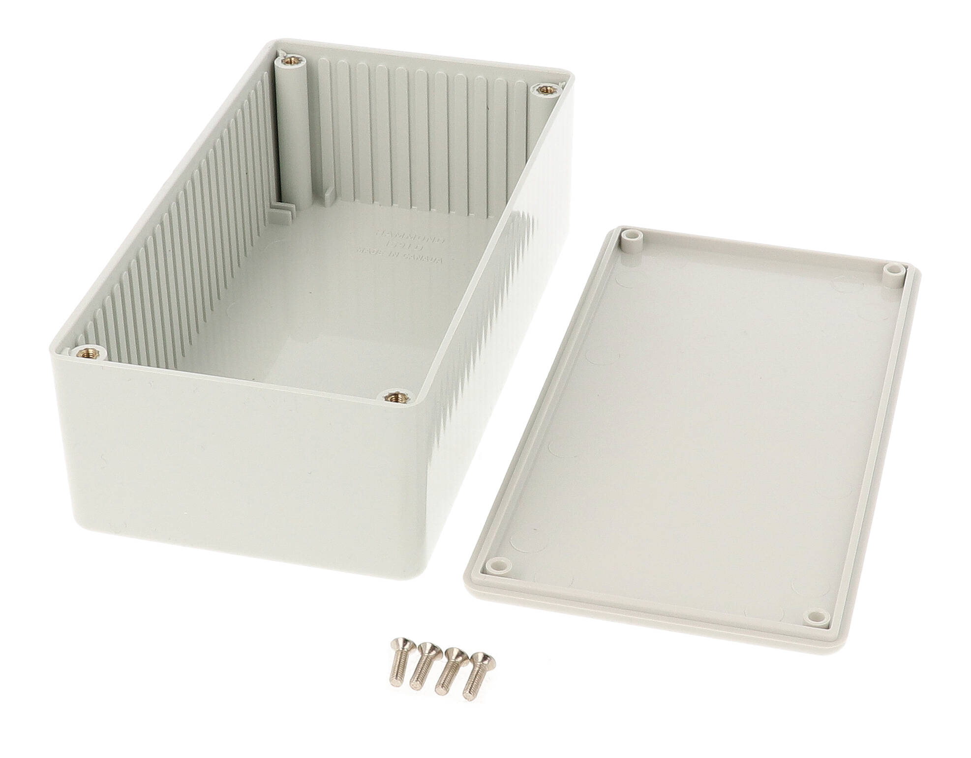 1591DGY light gray flame retardant ABS project box, 150 x 80 x 50 mm