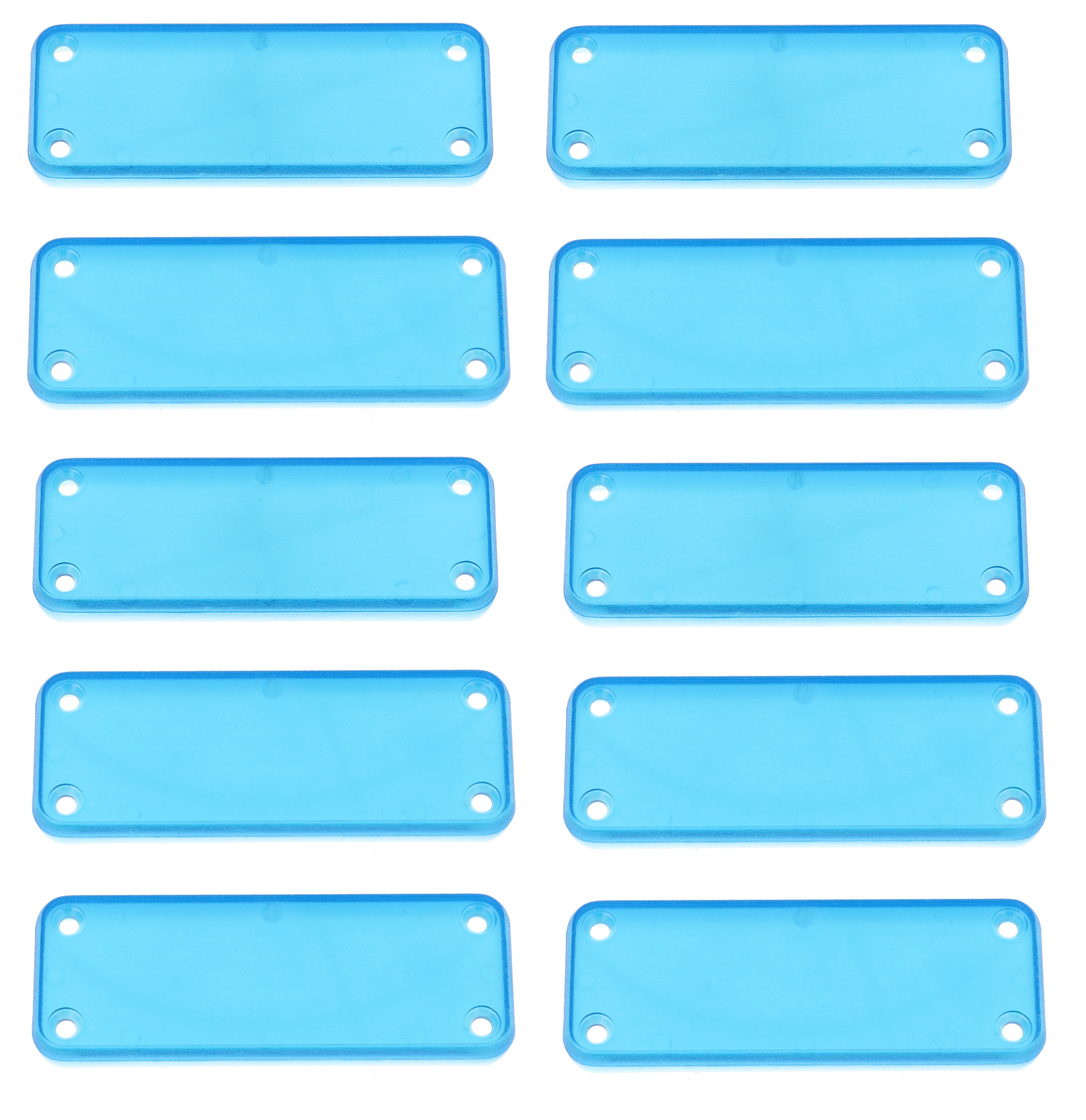 1455JPLTBU-10 — translucent blue plastic end panels for 1455J enclosures- 10/pack