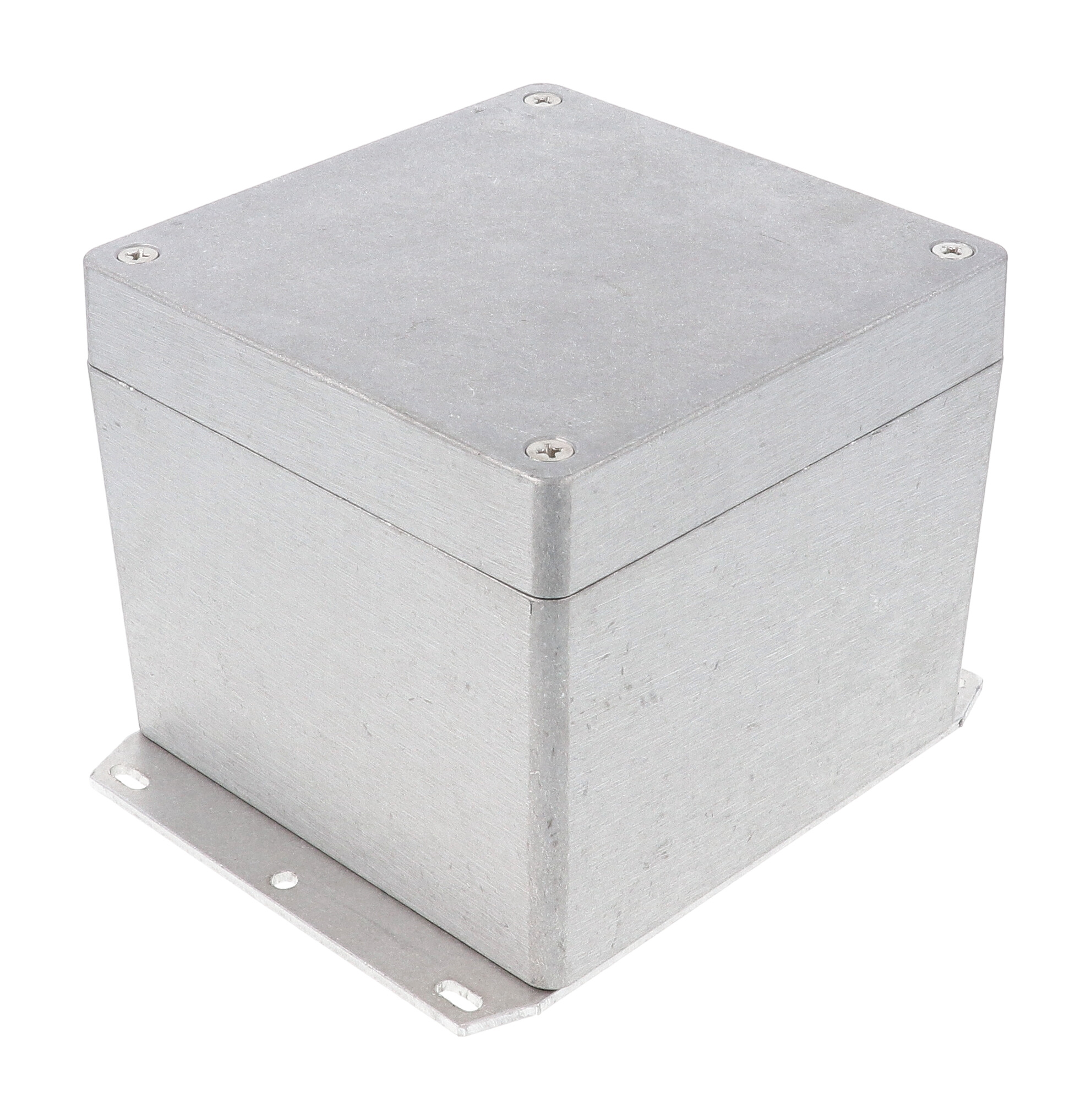Hammond 1550Z137F natural aluminum square flanged diecast aluminum watertight enclosure