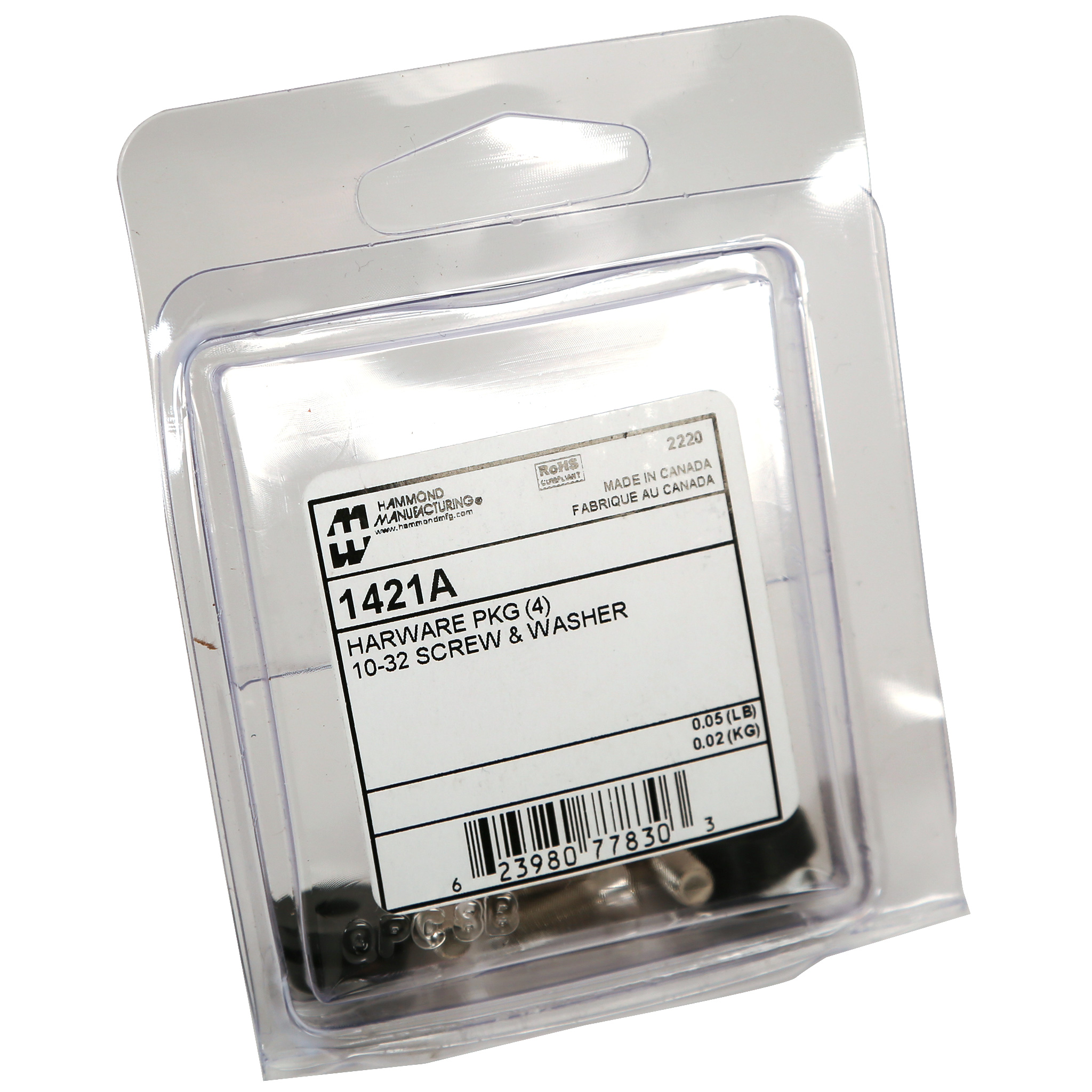 1421A — Hdwr Pkg of 4 Screws and Washers view 2