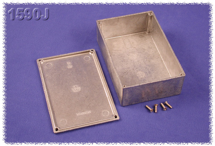 1590J natural diecast aluminum enclosure, 145 x 95 x 49 mm, with lid