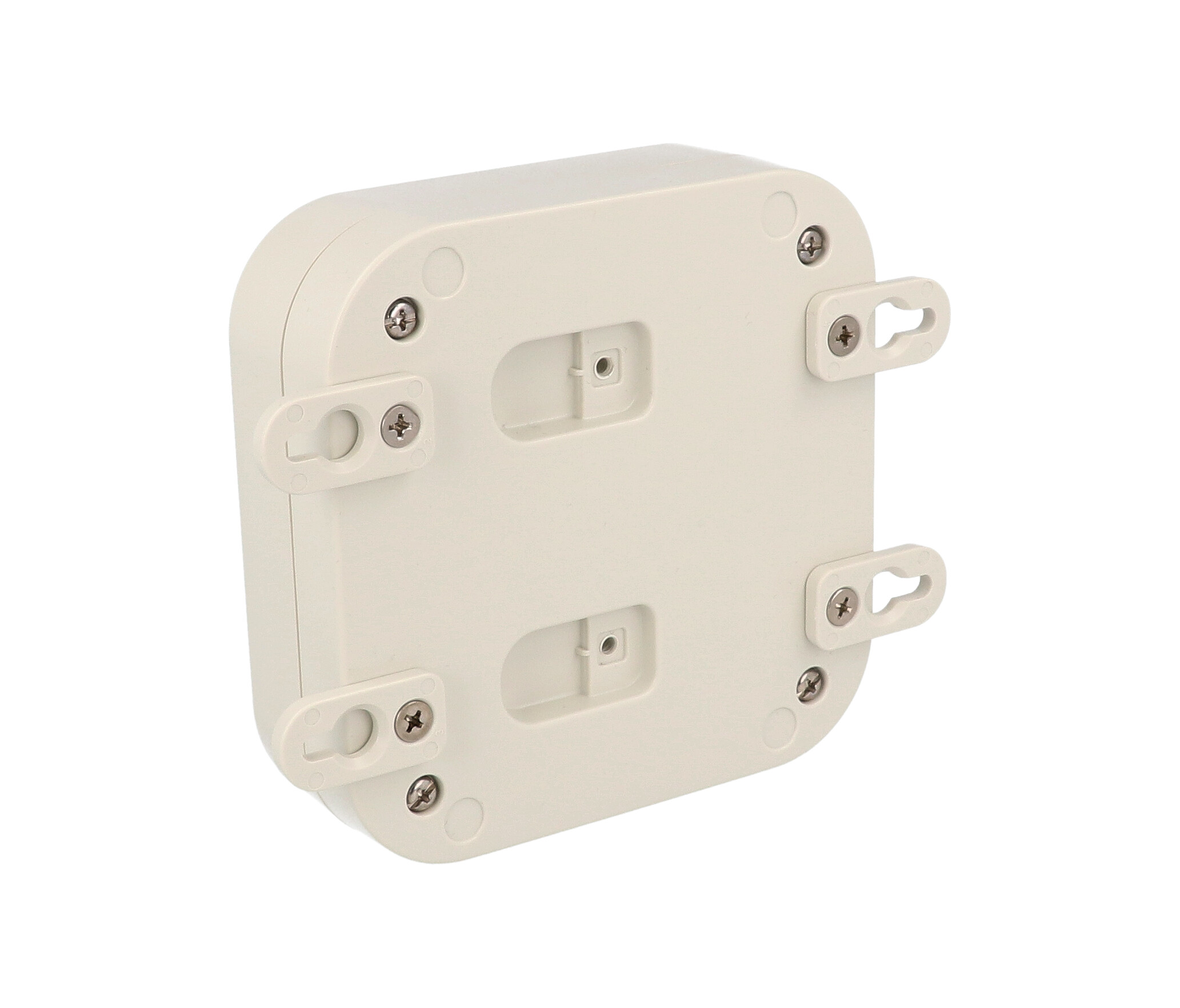 1557D2GY light gray polycarbonate NEMA enclosure, 120 x 120 x 45 mm, with gasketed screw-down lid