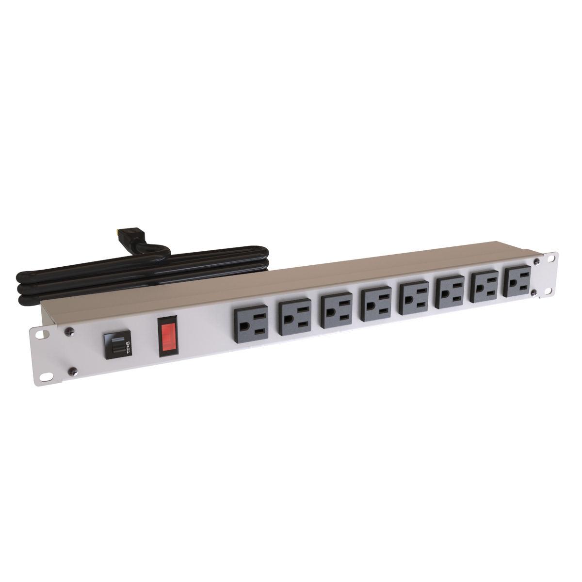 1582T8A1 — 19" Rack Mount, 8 Rec On Front view 2