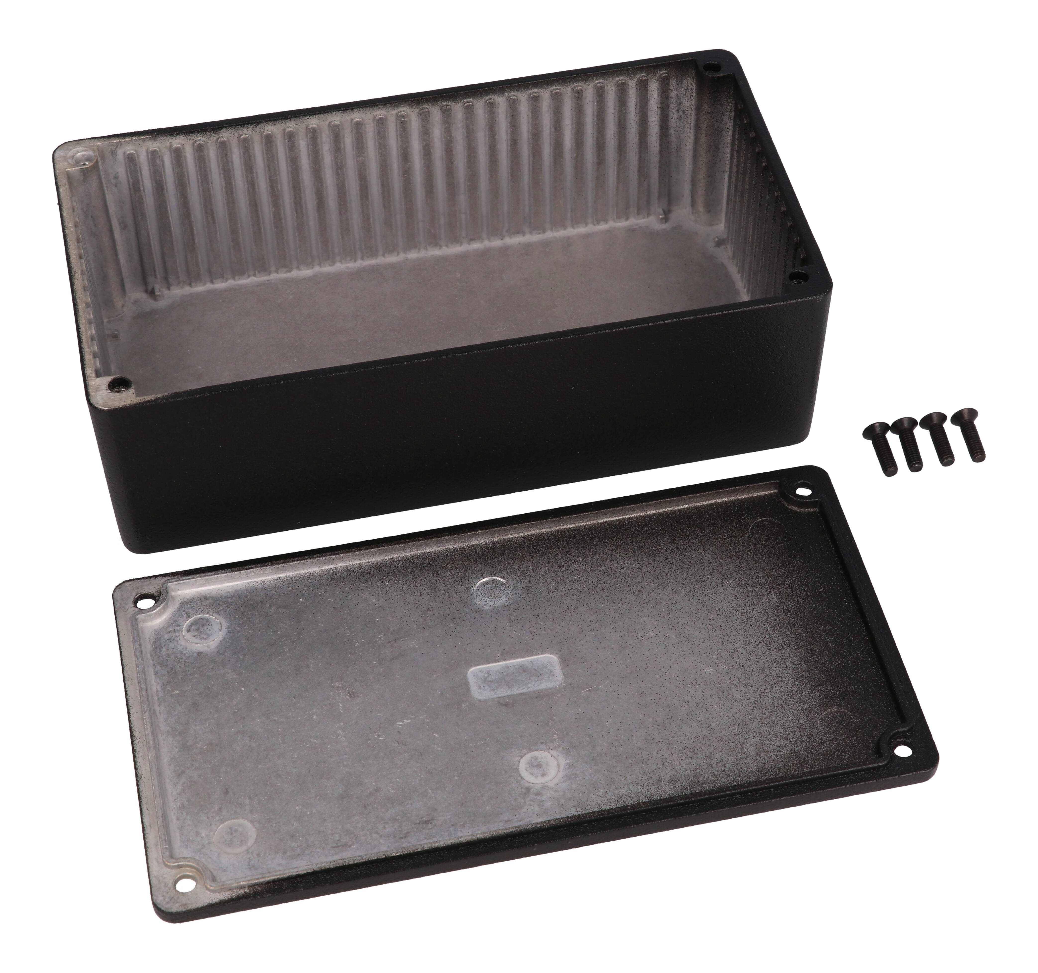1590PBK black diecast aluminum enclosure, 153 x 83 x 50 mm