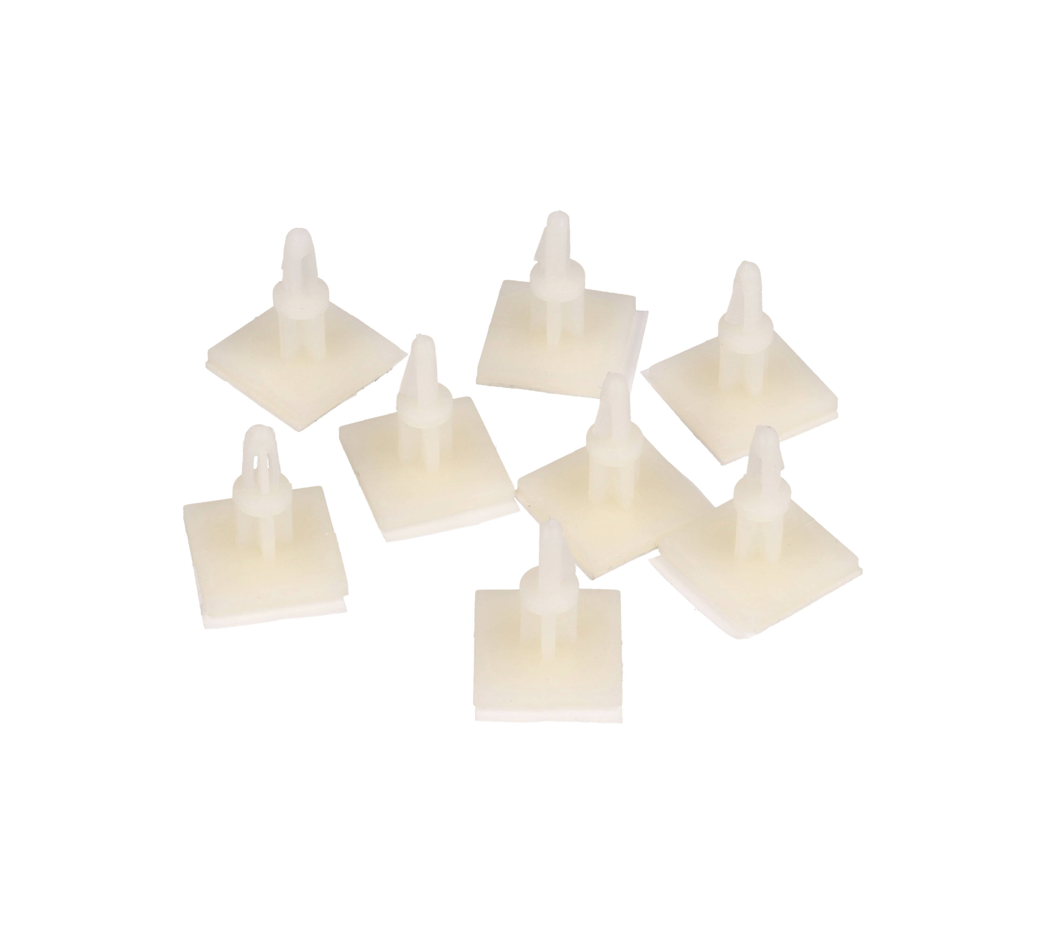 1421PCB2-100 white nylon 1/2 in self-adhesive PCB standoffs, pack of 100