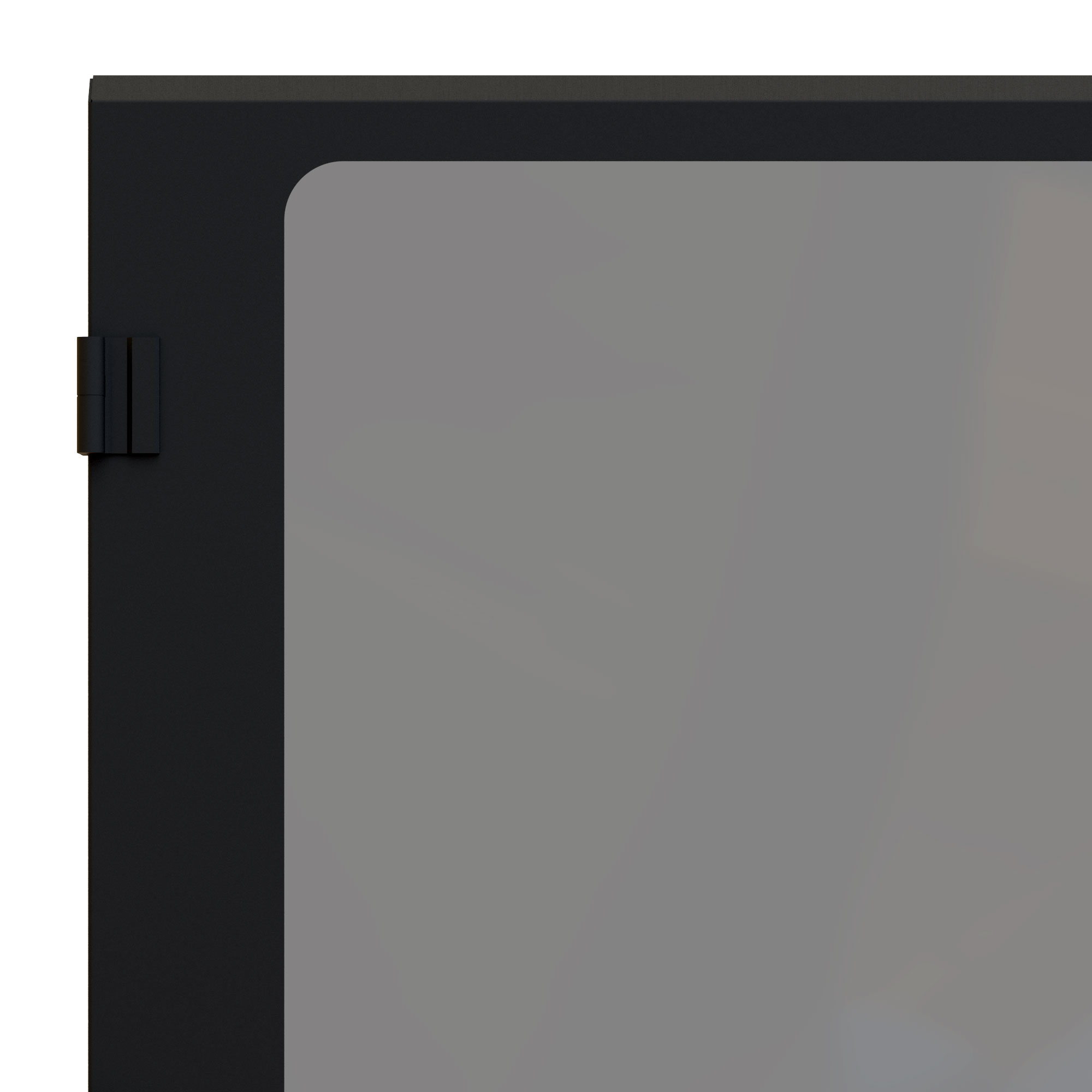 Hammond HWCWD3012UBK 12U 30 in wide locking wall cabinet door with tinted acrylic window in textured RAL9005 black