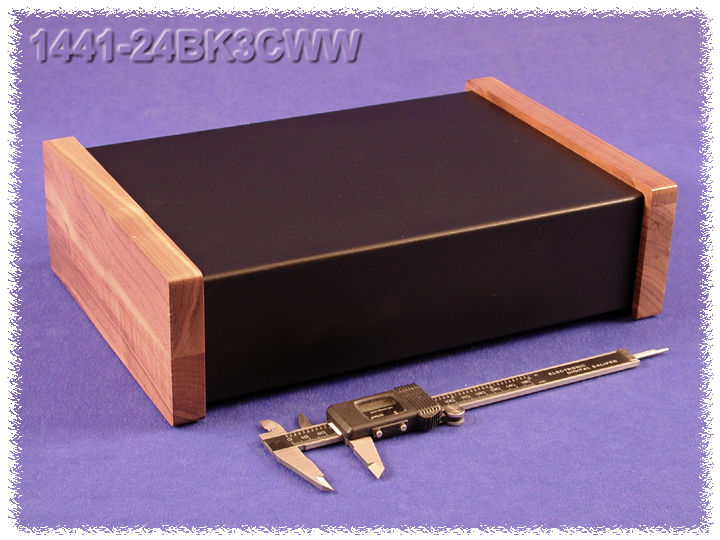 1441-24BK3CWW — chassis - steel; satin black with wood sides