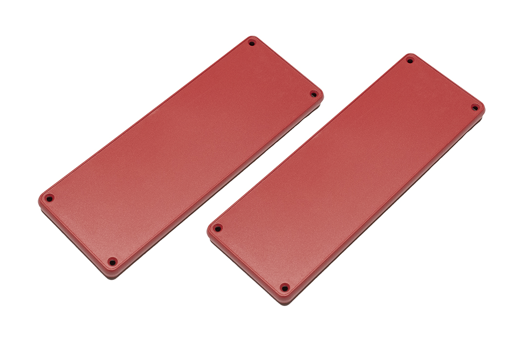 1455uplred — Red Plastic Solid Bezel for 1455u Enclosures- 2/Pack