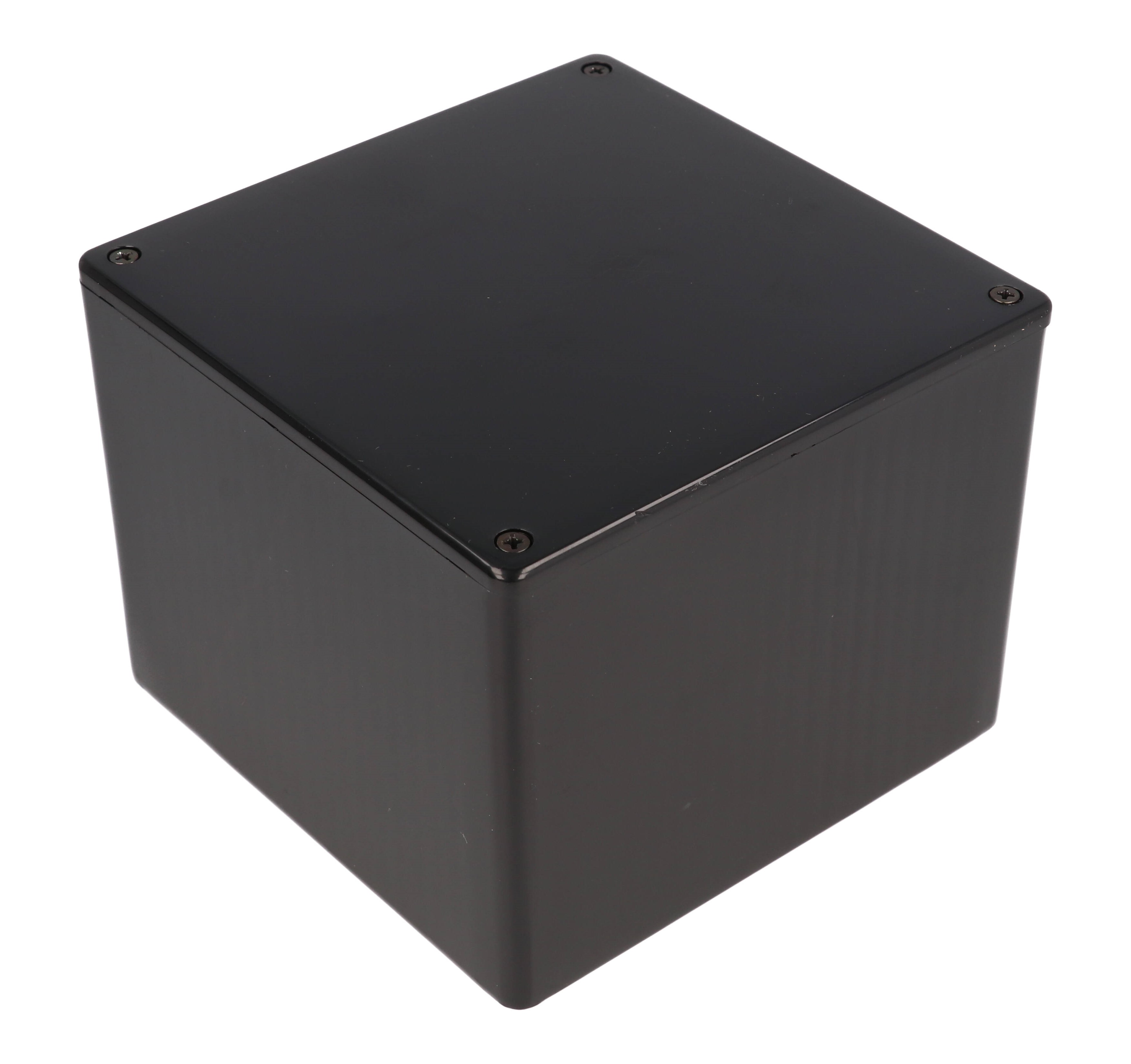 1591VSBK black general purpose ABS plastic enclosure 120 x 120 x 94 mm with card guides