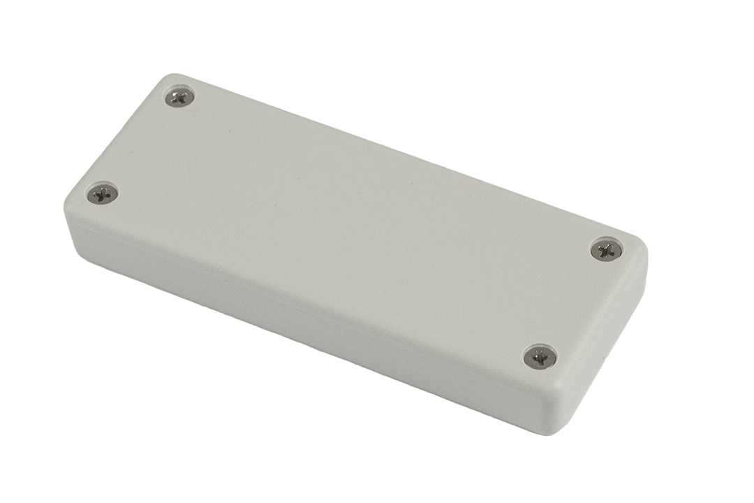 1551UUGY grey ABS miniature enclosure, 100 x 40 x 15 mm