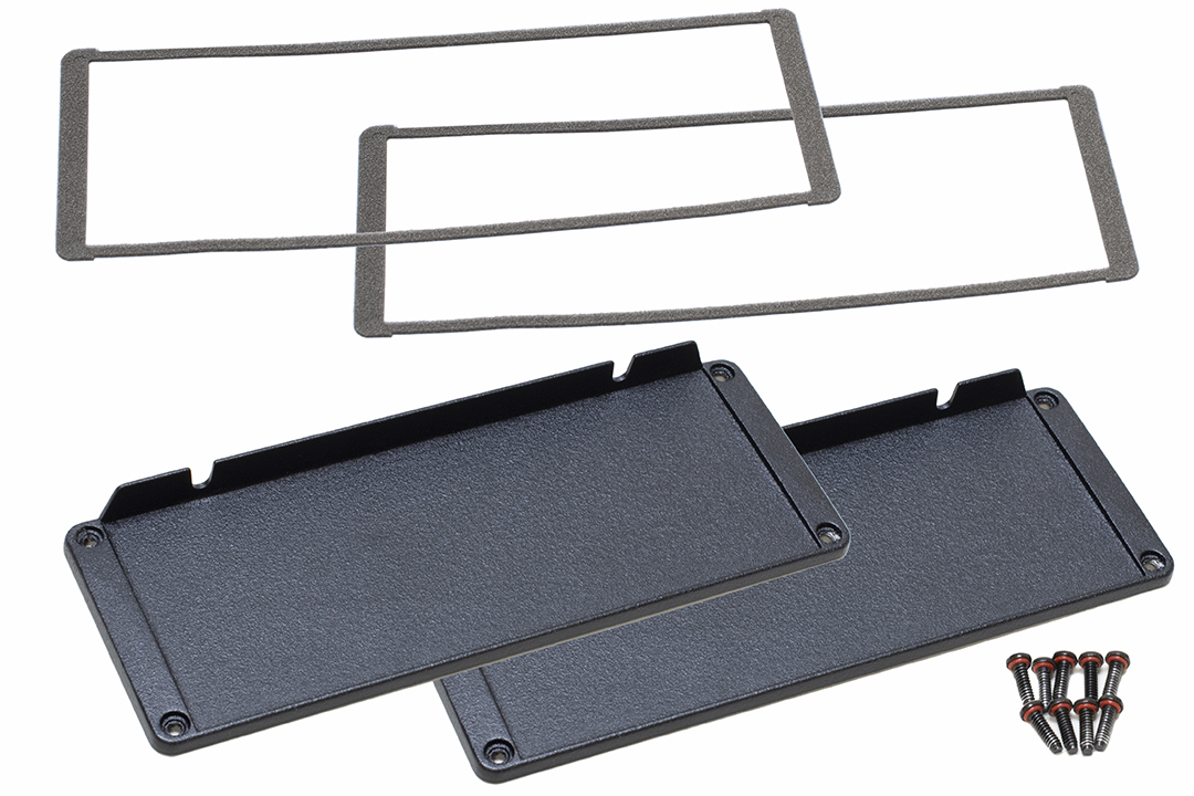 1457UEPF — Replacement end panels for 1457U , flanged, EMI/ RFI, hardware included, 2-pack
