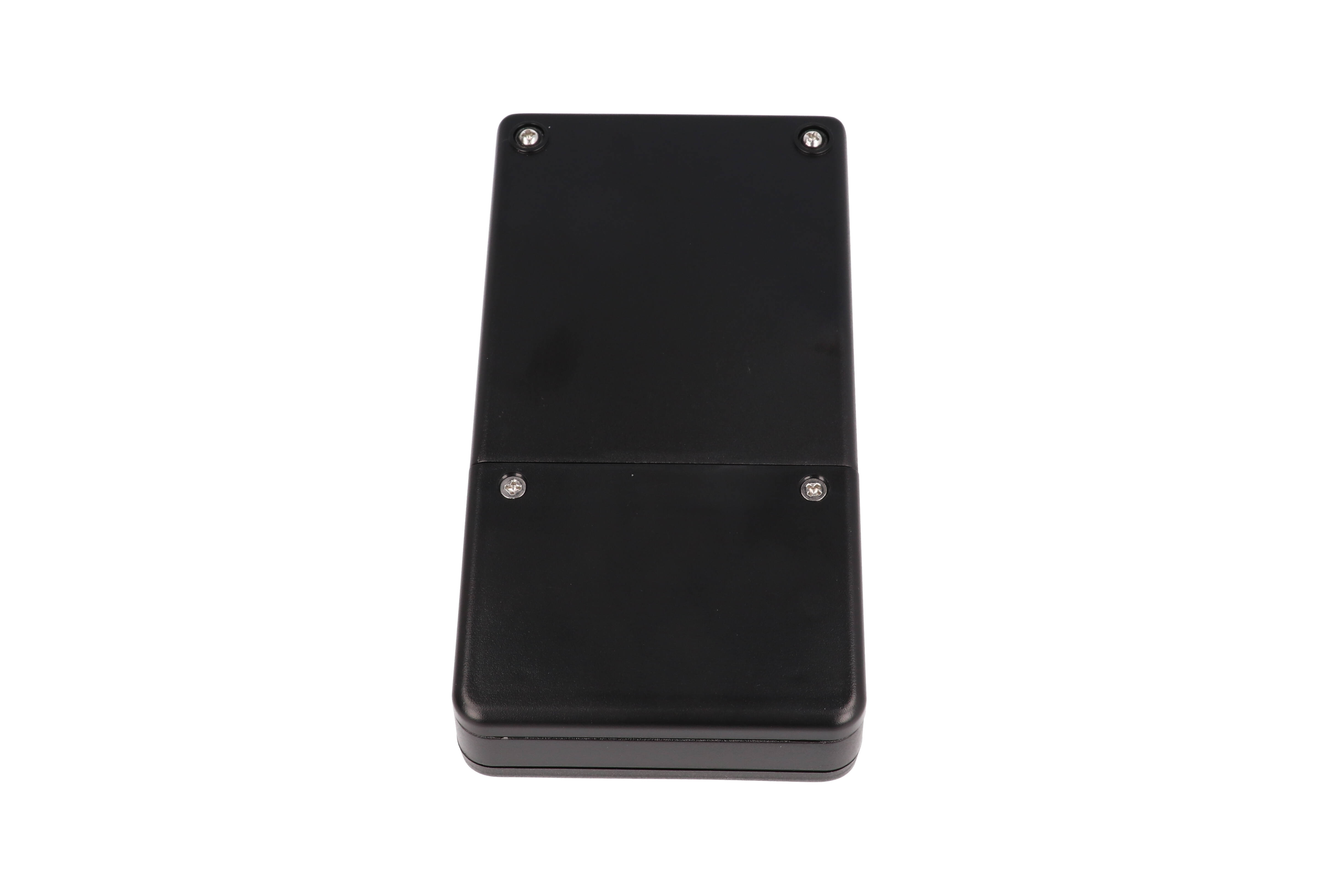 RH3045BK black ABS hand-held enclosure with battery door and gasket