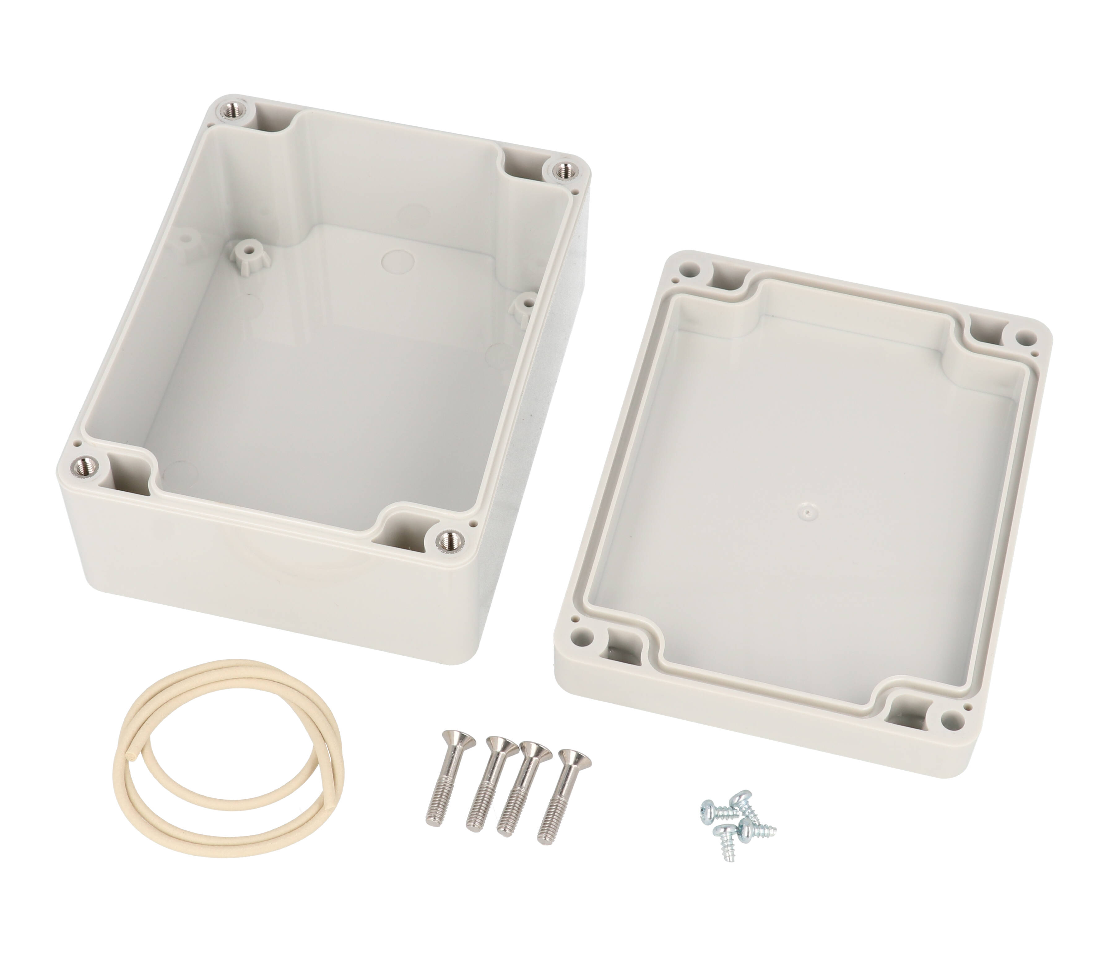 RZ0212 light gray polycarbonate water-tight enclosure, 115 x 90 x 55 mm