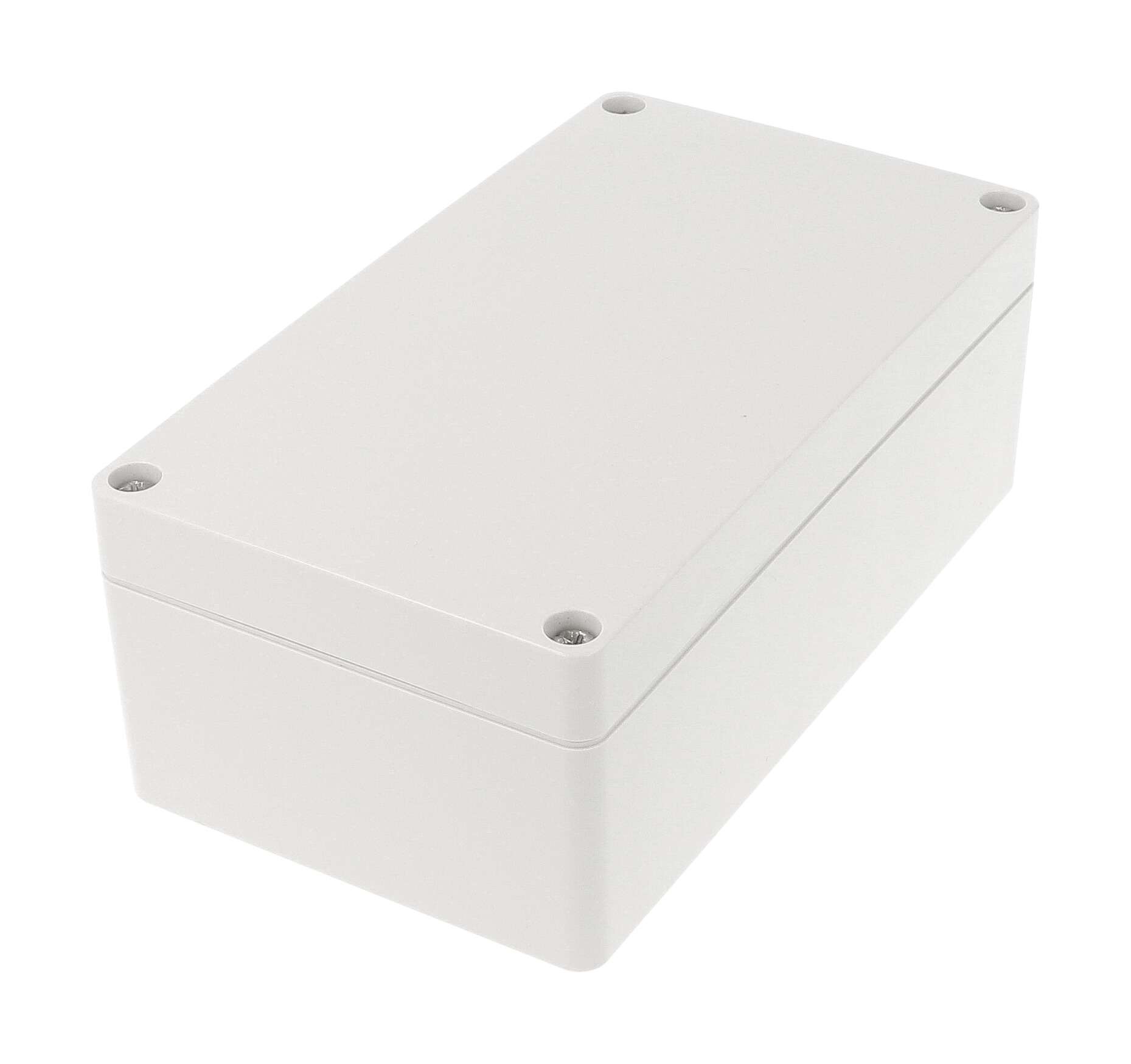1554J2GY light gray polycarbonate NEMA 4X watertight enclosure, 160 x 90 x 61 mm