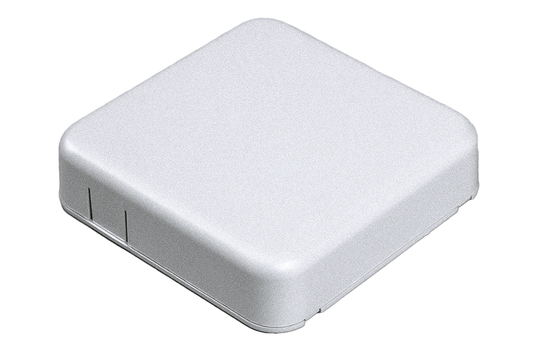 1551SNAP4WH white square ABS snap-fit miniature enclosure, 80 x 80 mm x 20 mm