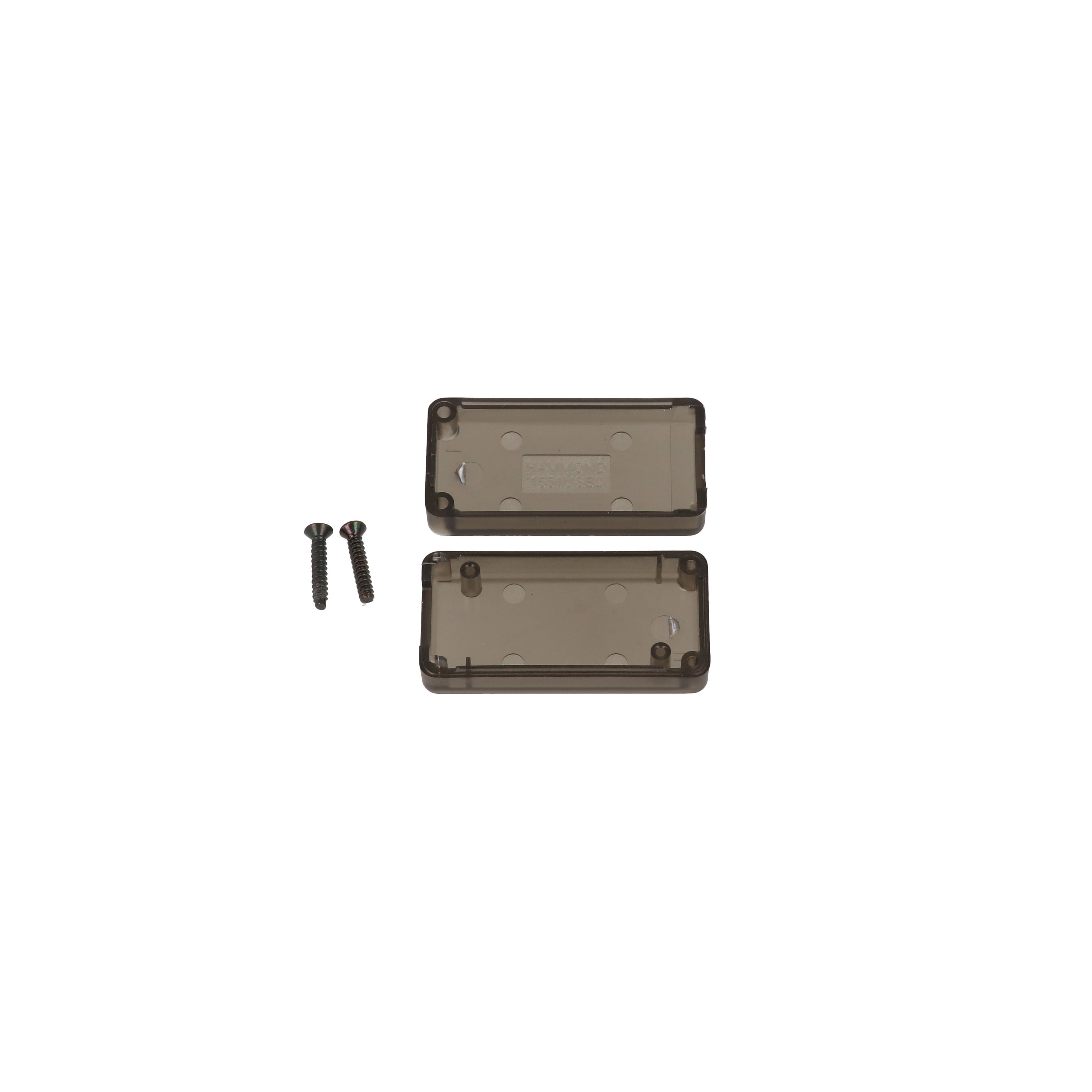 1551USB2TSK translucent smoke ABS plastic miniature USB enclosure, 50 x 25 mm, with USB-A opening and recessed lid