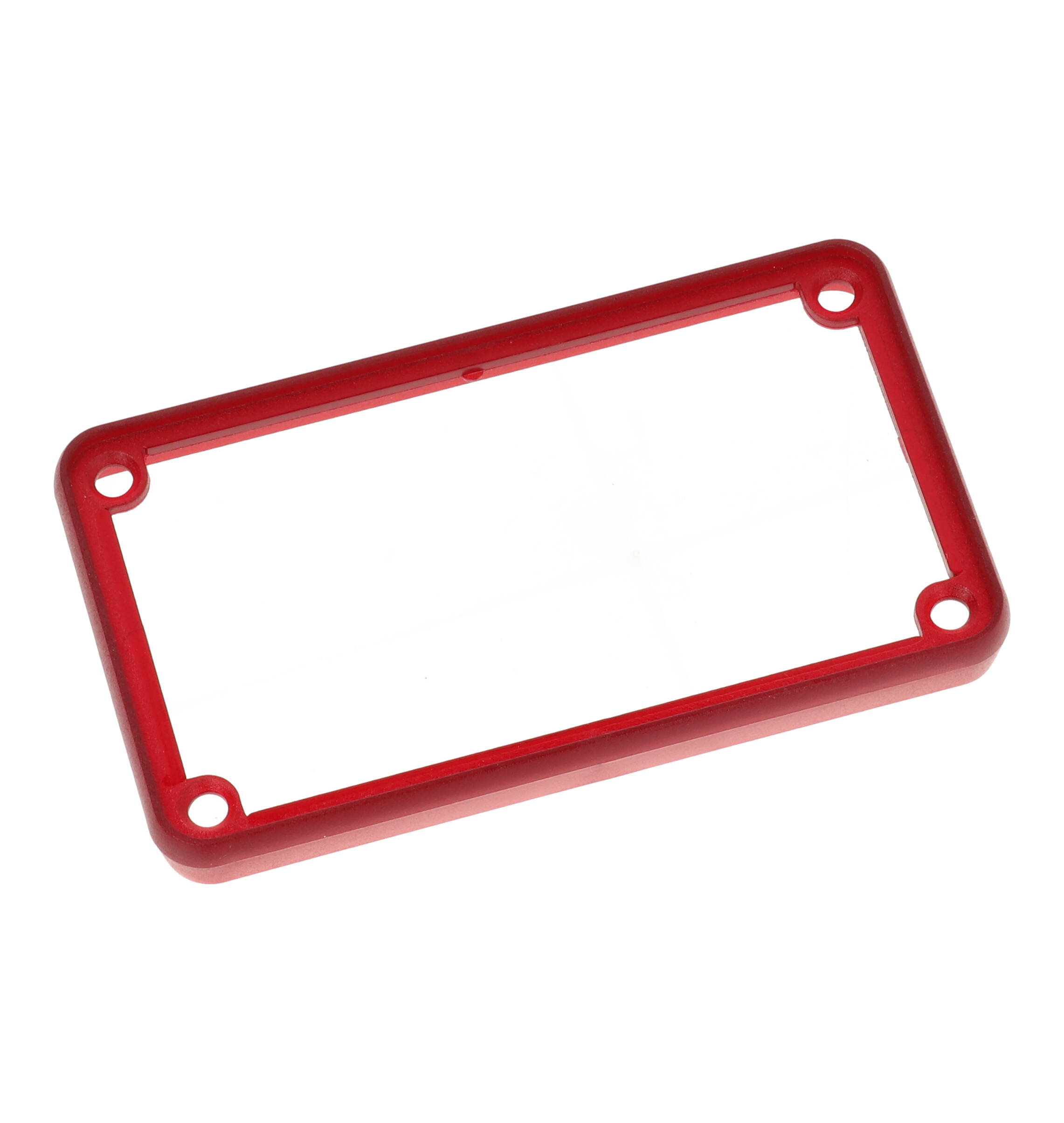 1455KBTRD translucent red polycarbonate open bezels for 1455K enclosures, 2-pack