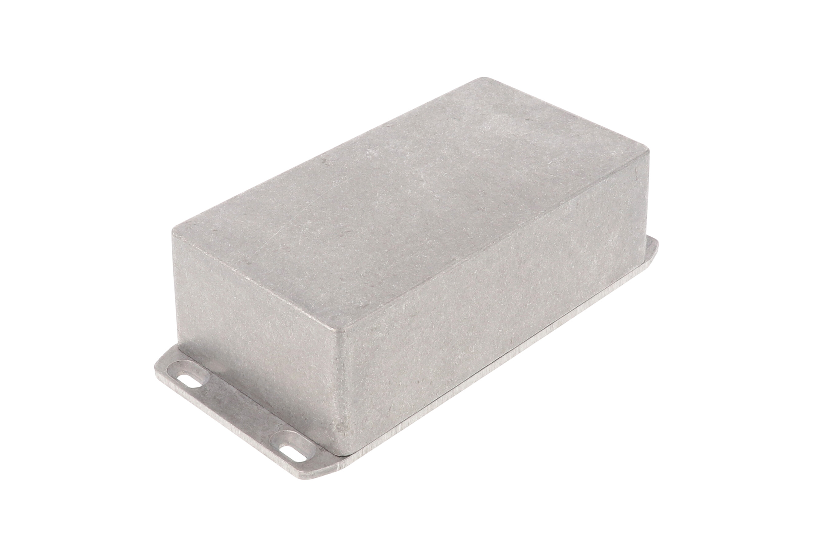 1590P1FL natural diecast aluminum 153 x 83 x 50 mm enclosure with wall-mounting flanged lid