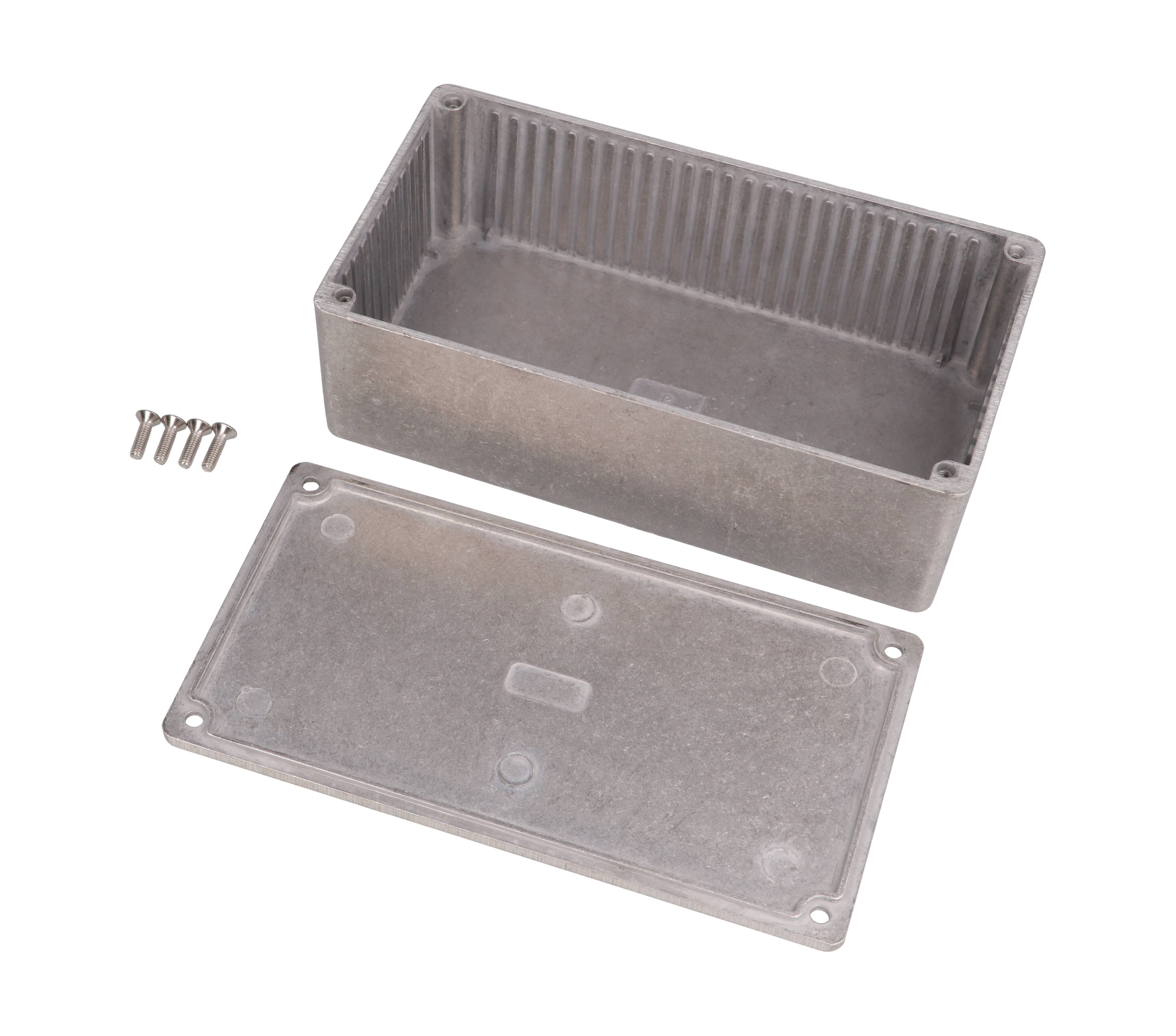 1590P natural diecast aluminum enclosure, 153 x 83 x 50 mm