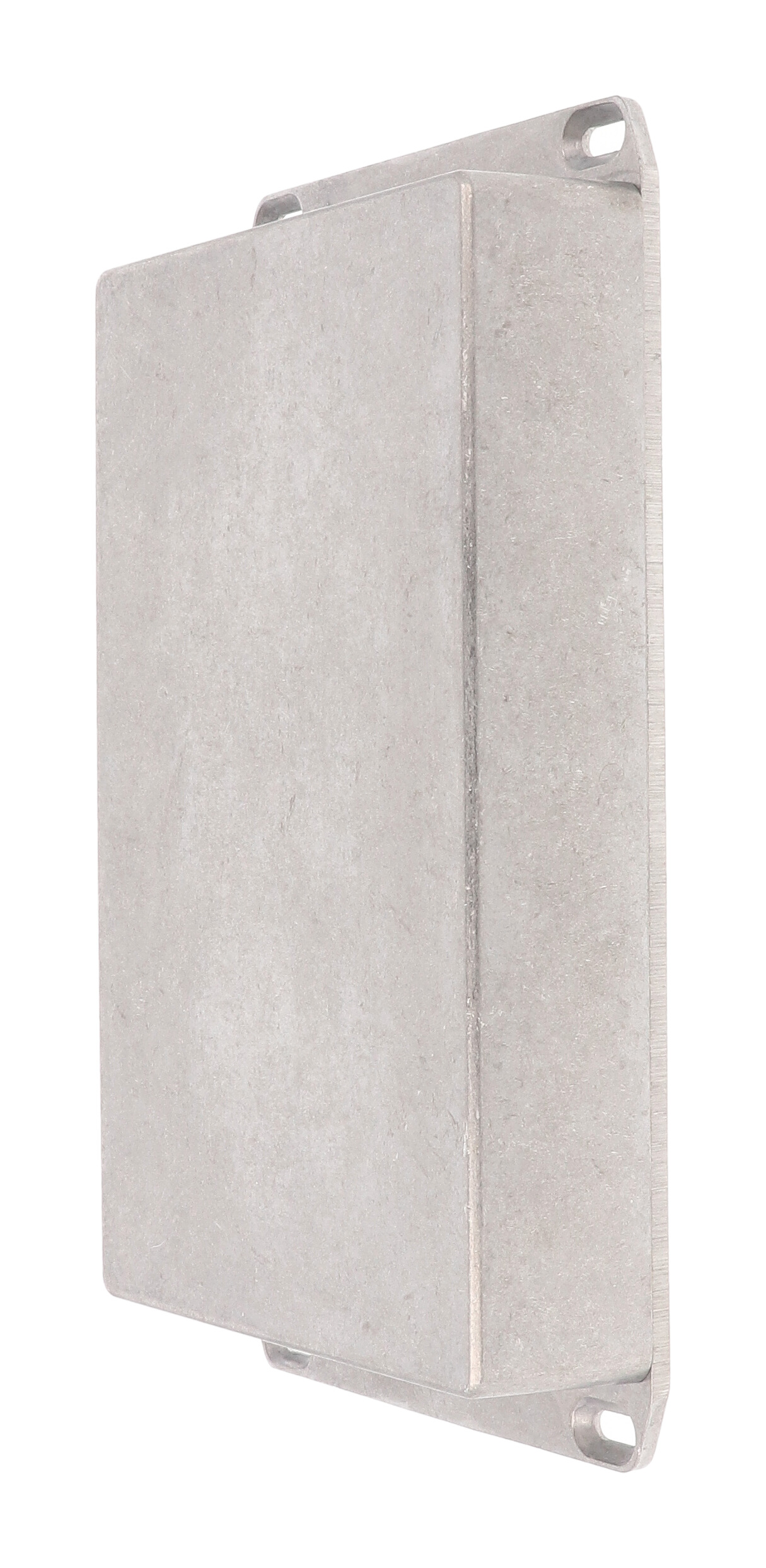 1590DDFL natural diecast aluminum enclosure with flanged wall-mounting lid, 188 x 120 x 37 mm