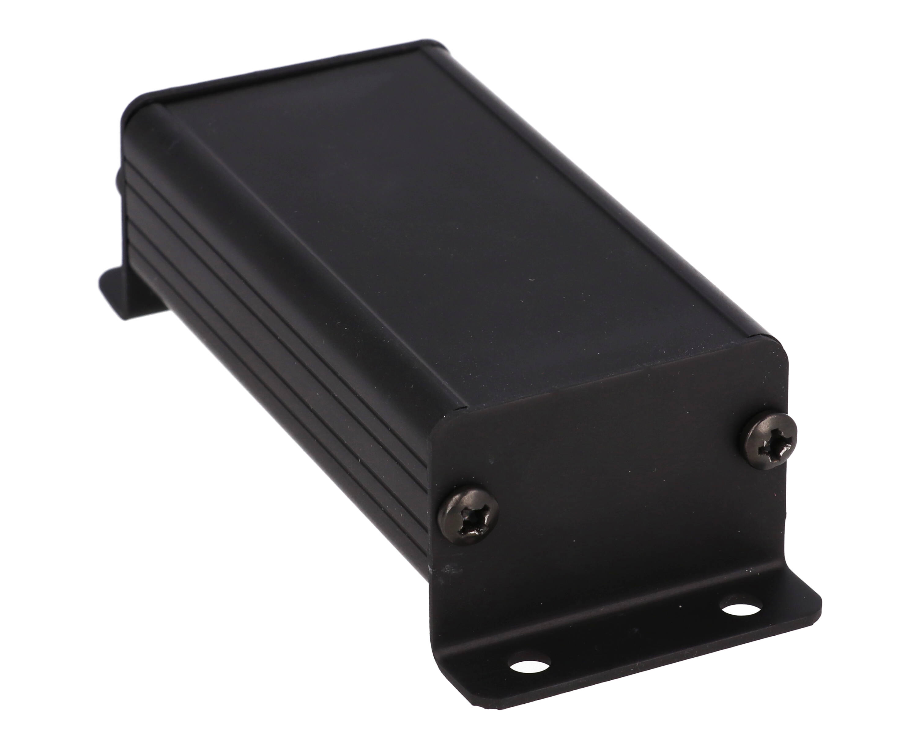 1455DFBK black anodized aluminum flanged end panel kit for 1455D enclosures, pair
