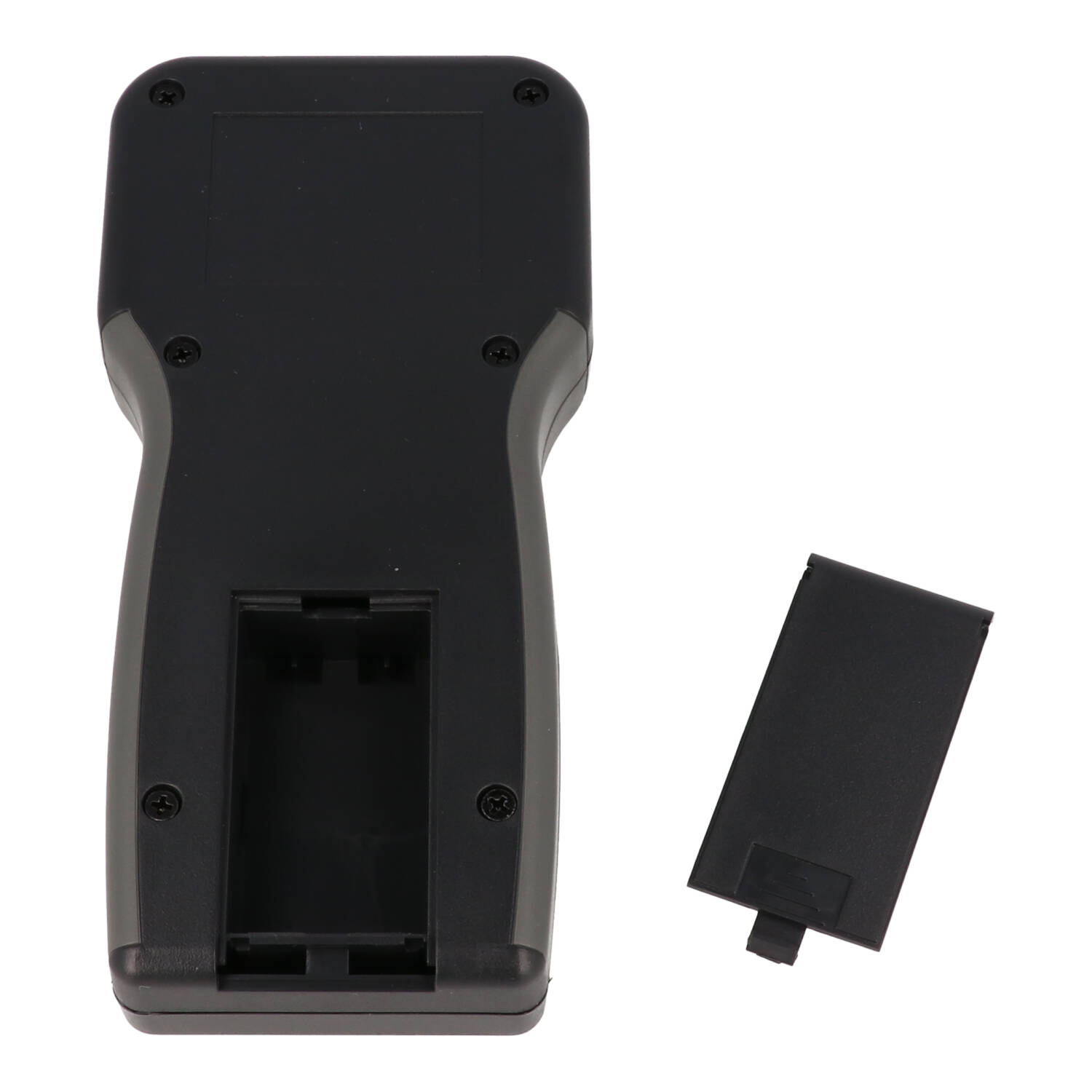 1553TTBKBAT black ABS compact T-shaped hand held enclosure with battery door