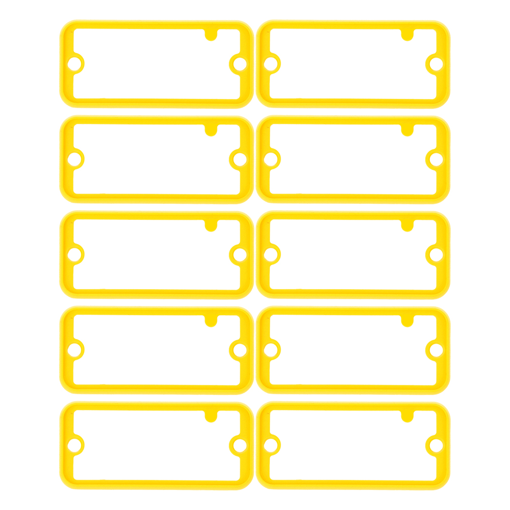 1455CBY-10 — yellow plastic open bezel for 1455C enclosures - 10/pack