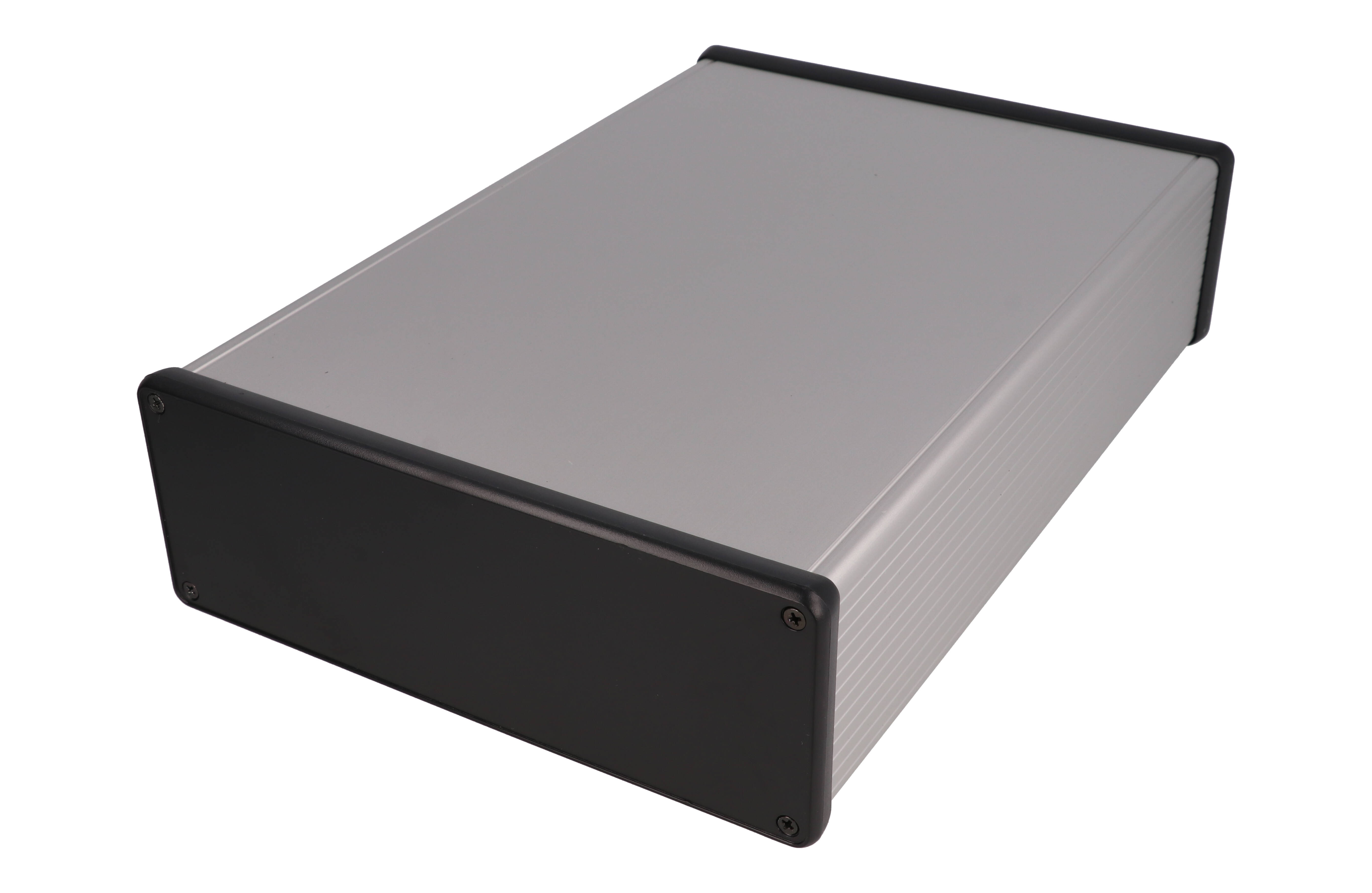 1455U2802 — extruded aluminum enclosure w/ plastic closed bezels