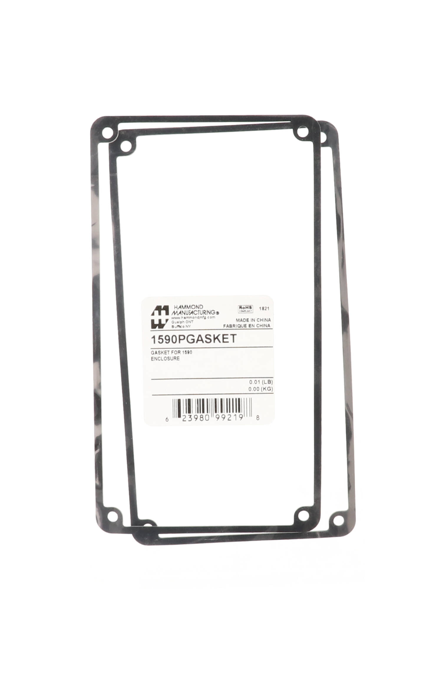 1590PGASKET silicone lid gasket kit, 2-pack, for 1590P enclosures