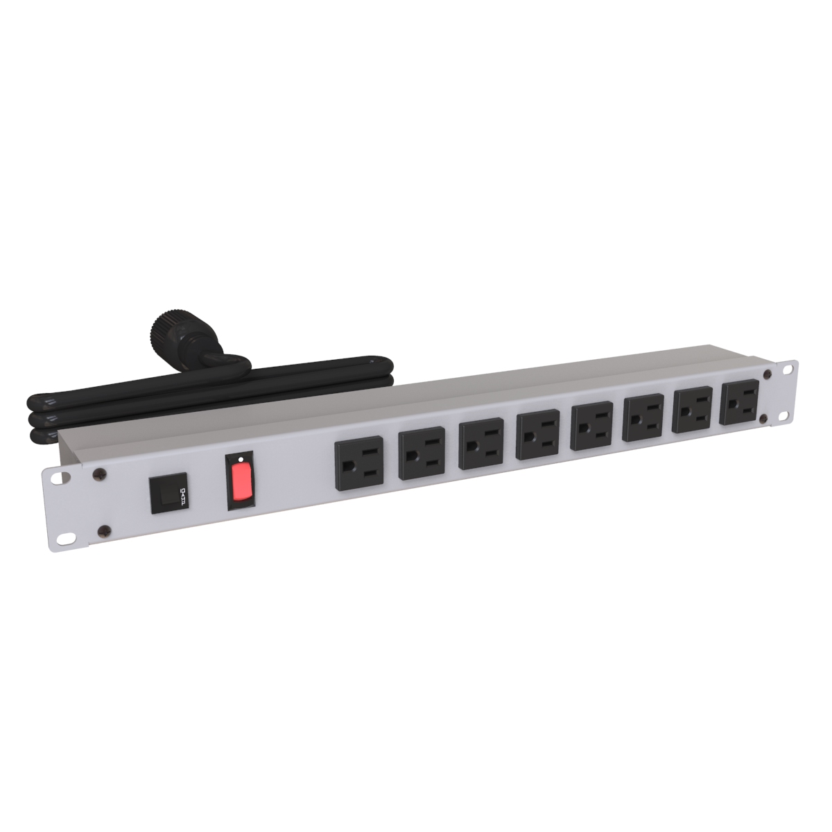 1582H8D1 19" Rack Mount, 8 Rec On Front