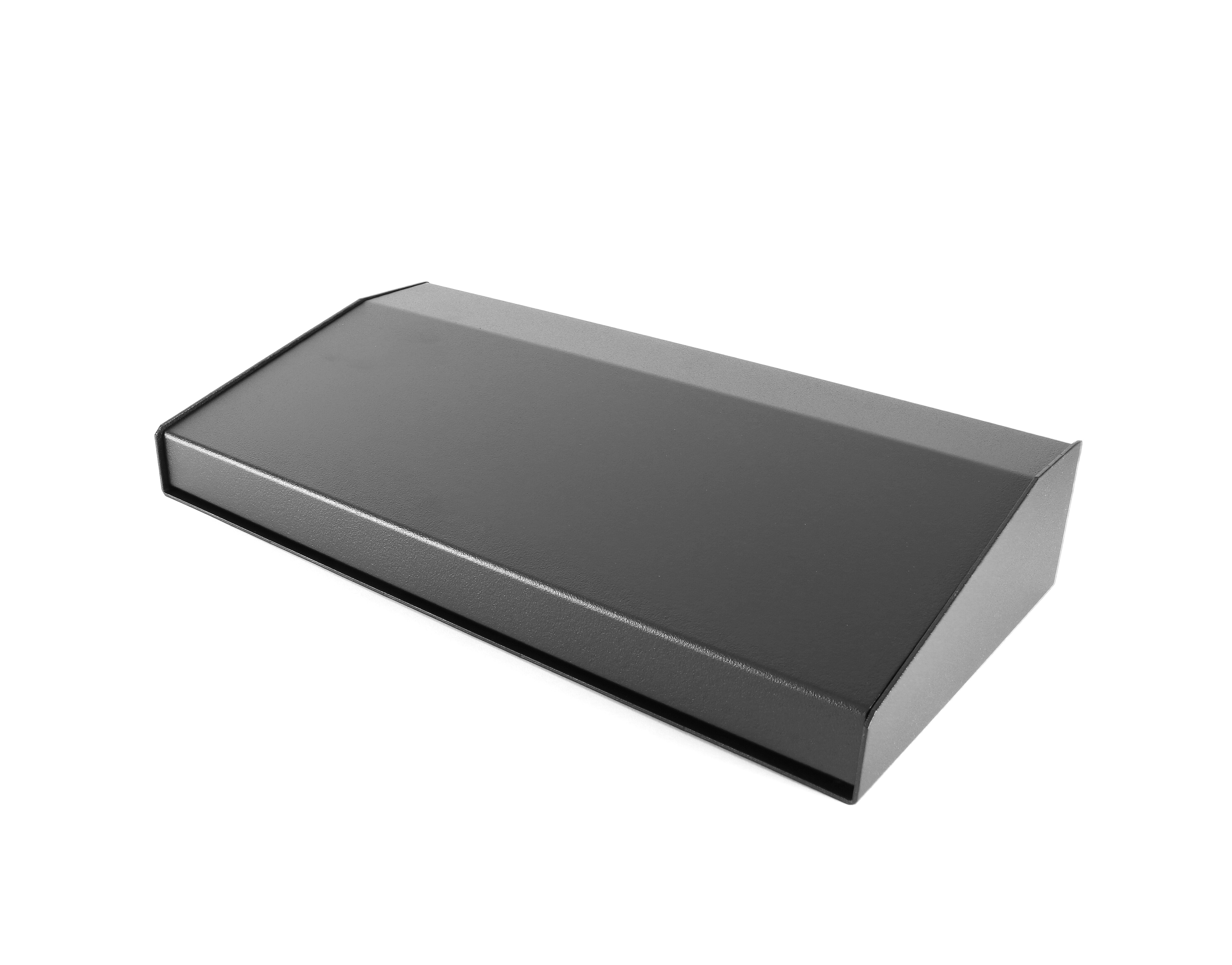 1456RH3BKBK — sloped metal console; 15 degree; black top; black case