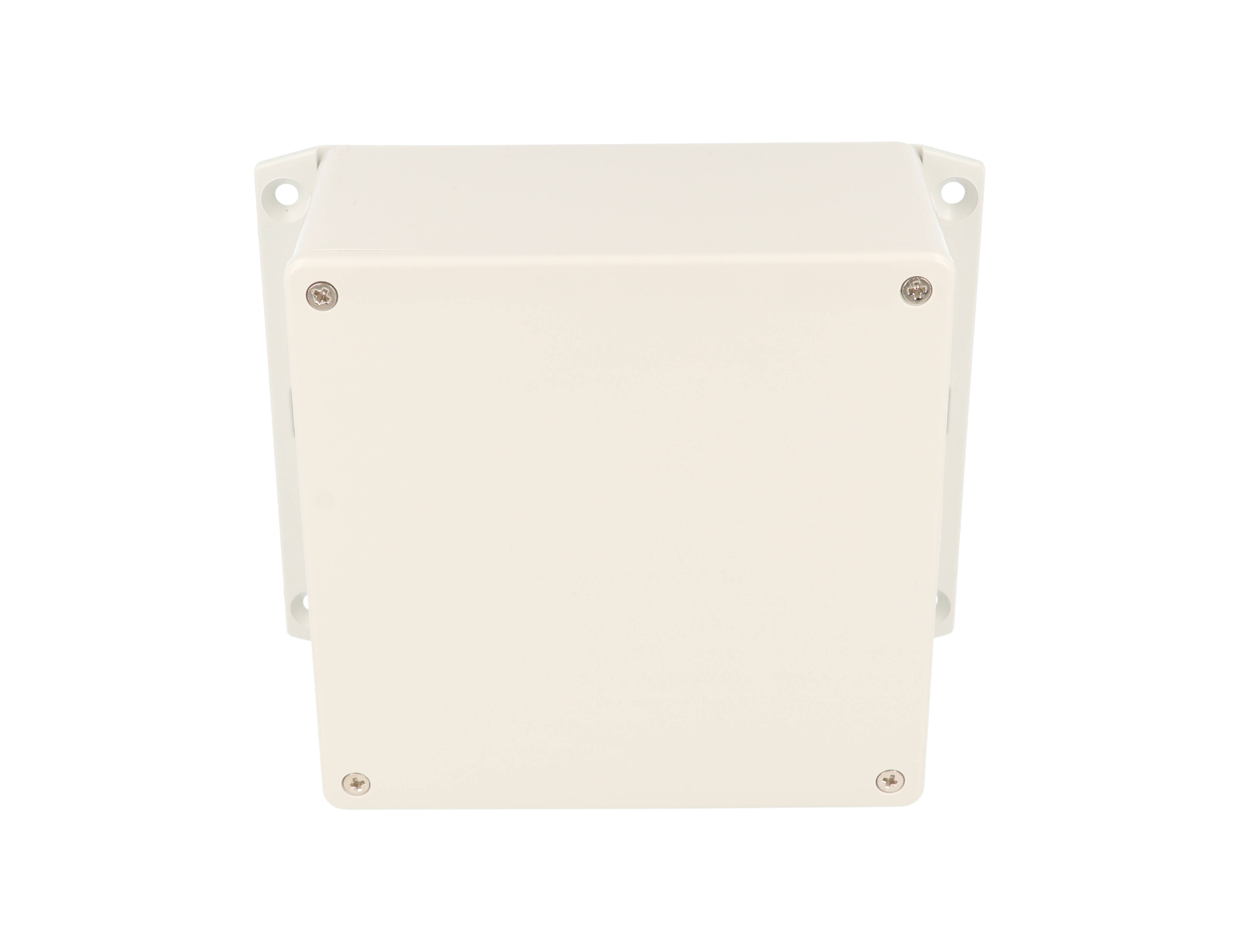 1591UF2SGY light gray general purpose ABS enclosure with bottom flange, 120 x 120 x 59 mm