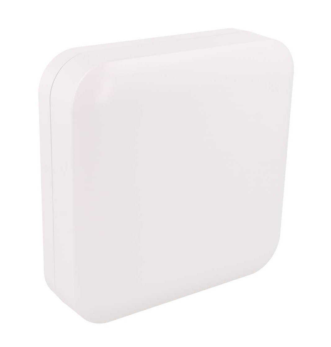 1556FWH white 160 x 160 x 45 mm ABS desktop and wall-mount enclosure with rounded corners