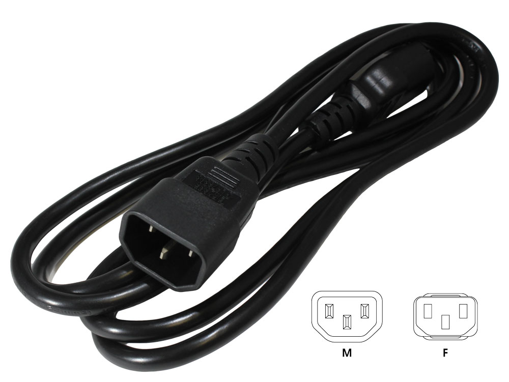 1581C6IEC 6' Cord, IEC 60320 C13 To C14
