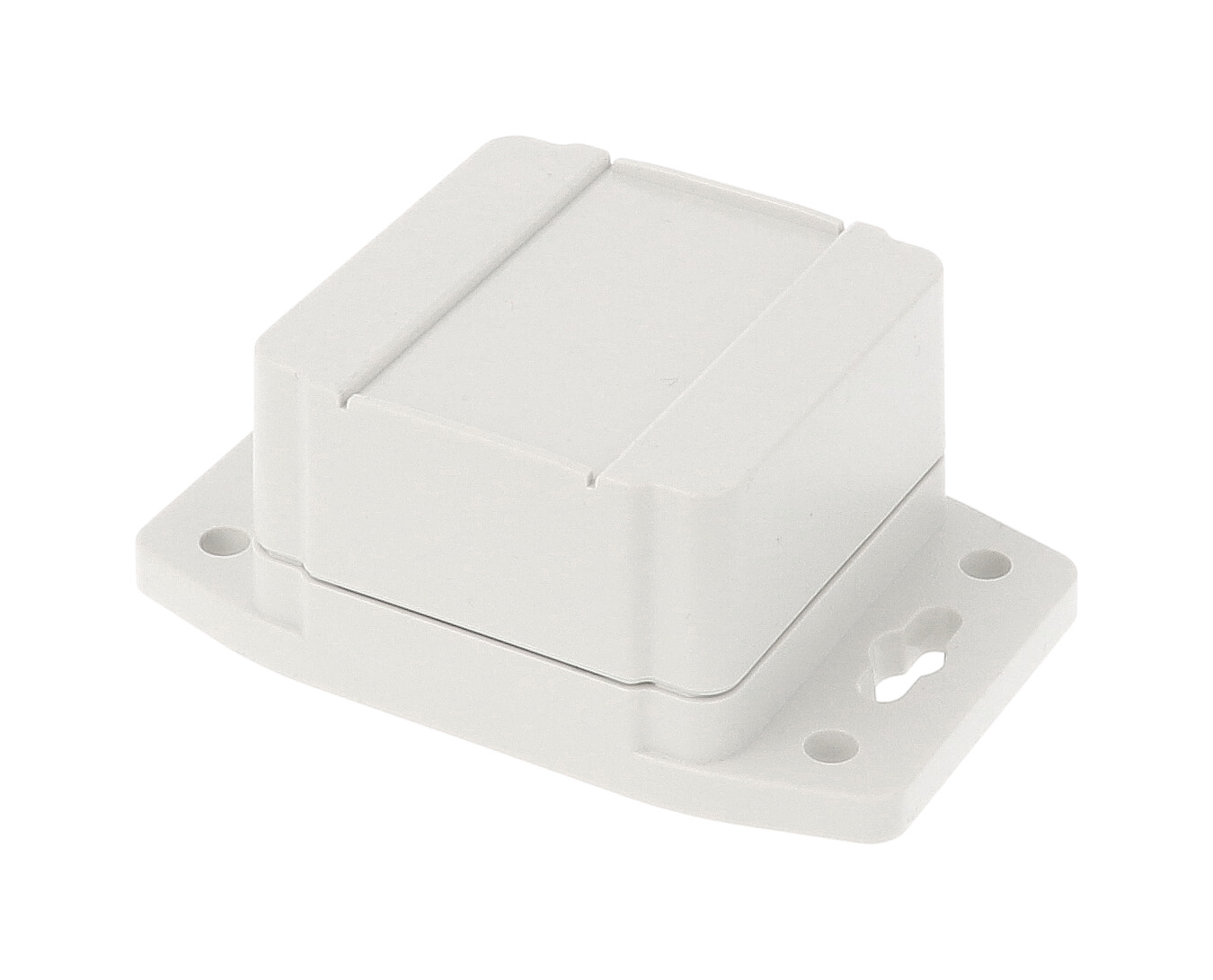 1555BF22GY grey ABS flanged watertight enclosure, 65 x 65 x 42 mm