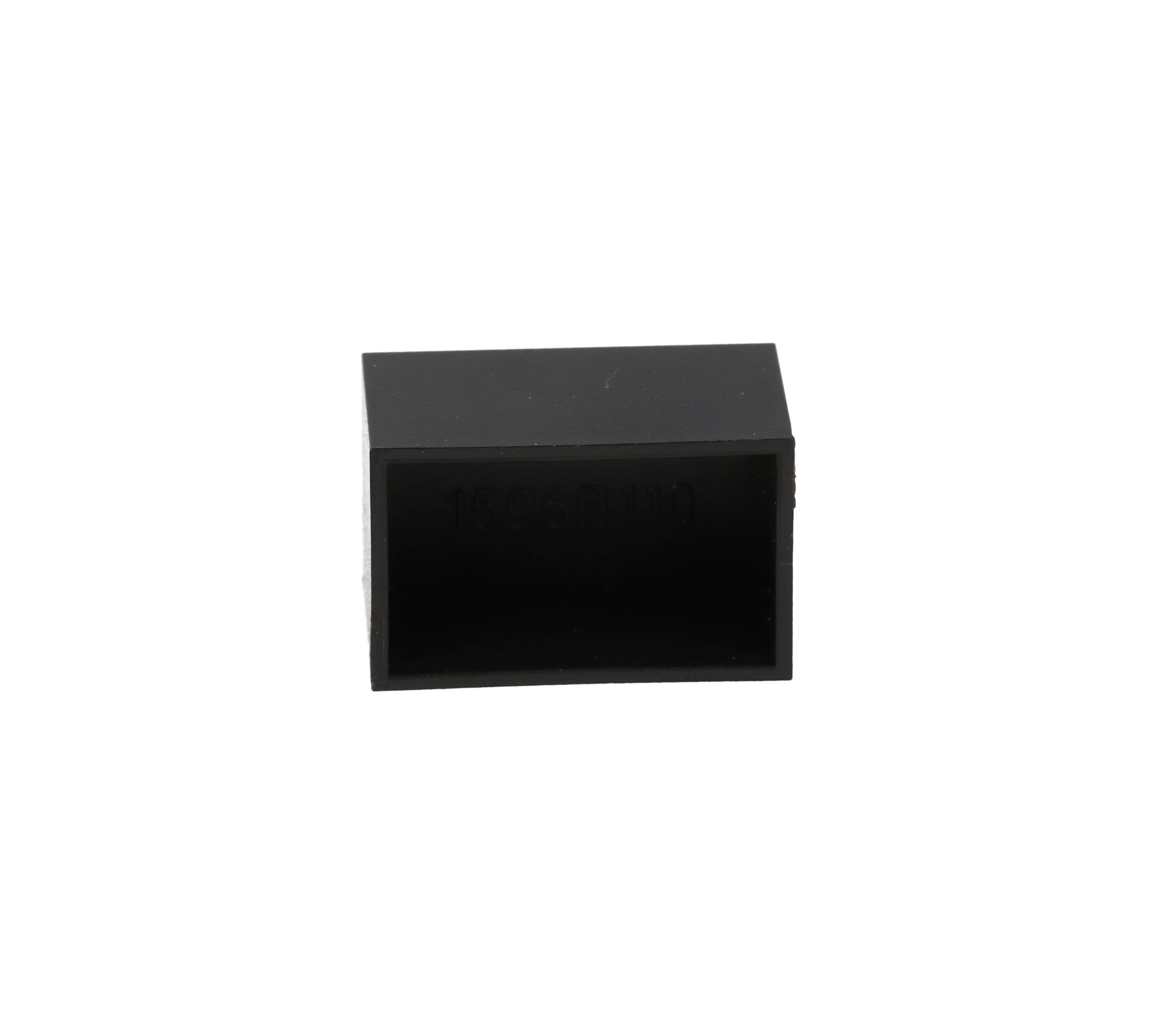 1596B110 black ABS plastic potting box, 22 x 14 x 12 mm, open top with no lid